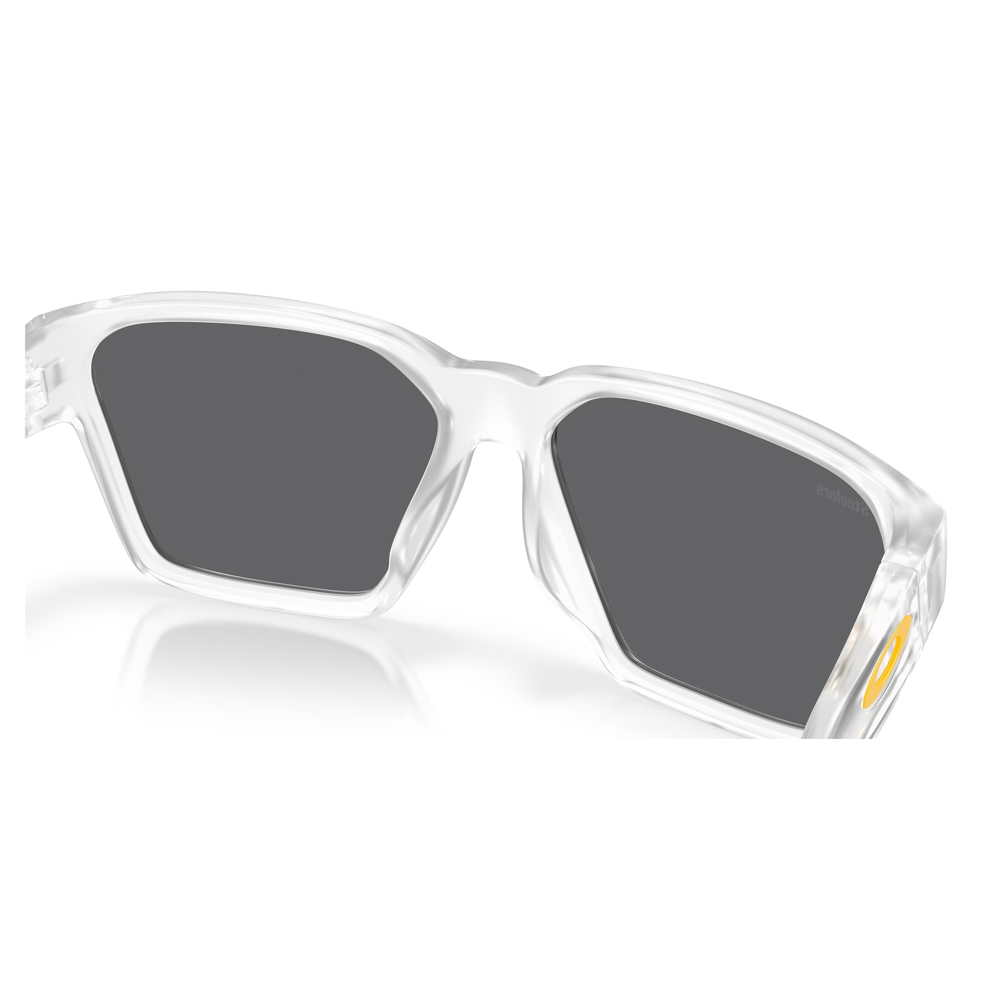Unisex Oakley Pittsburgh Steelers Briza Matte Clear Sunglasses with Prizm Black Polarized Lenses