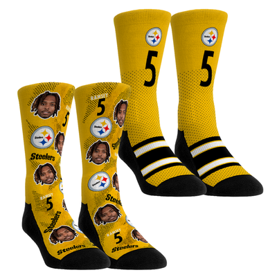 Jalen Ramsey Pittsburgh Steelers Rock Em Unisex Player Football Guy Two-Pack Crew Sock Set