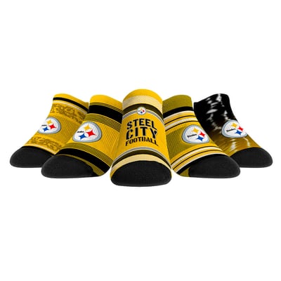  Pittsburgh Steelers Rock Em Unisex Super Fan Five-Pack Low-Cut Socks Set - 