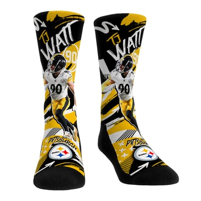 T.J. Watt Pittsburgh Steelers Rock Em Unisex Playmaker Crew Socks