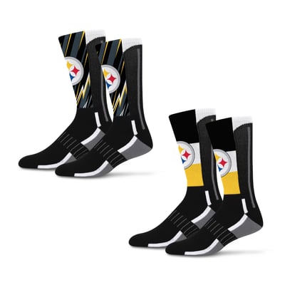 Pittsburgh Steelers Starter Unisex Big Energy Neo Two-Pack Crew Socks Set