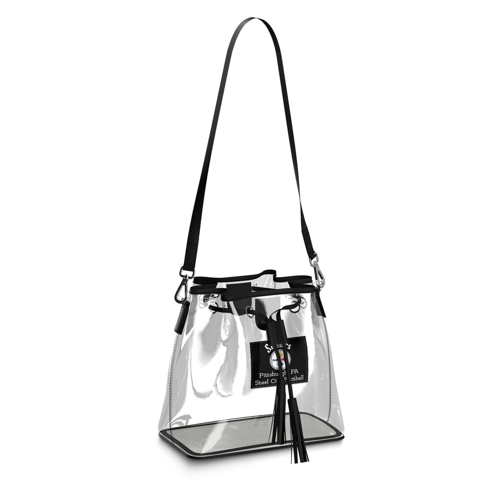 Pittsburgh Steelers WEAR by Erin Andrews Clear Stadium Bucket Purse
