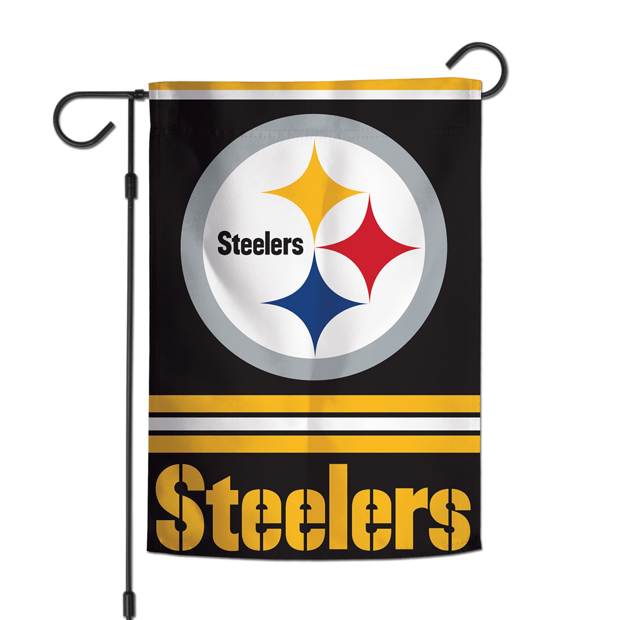 Drapeau de jardin double face WinCraft Pittsburgh Steelers 12 po x 18 po