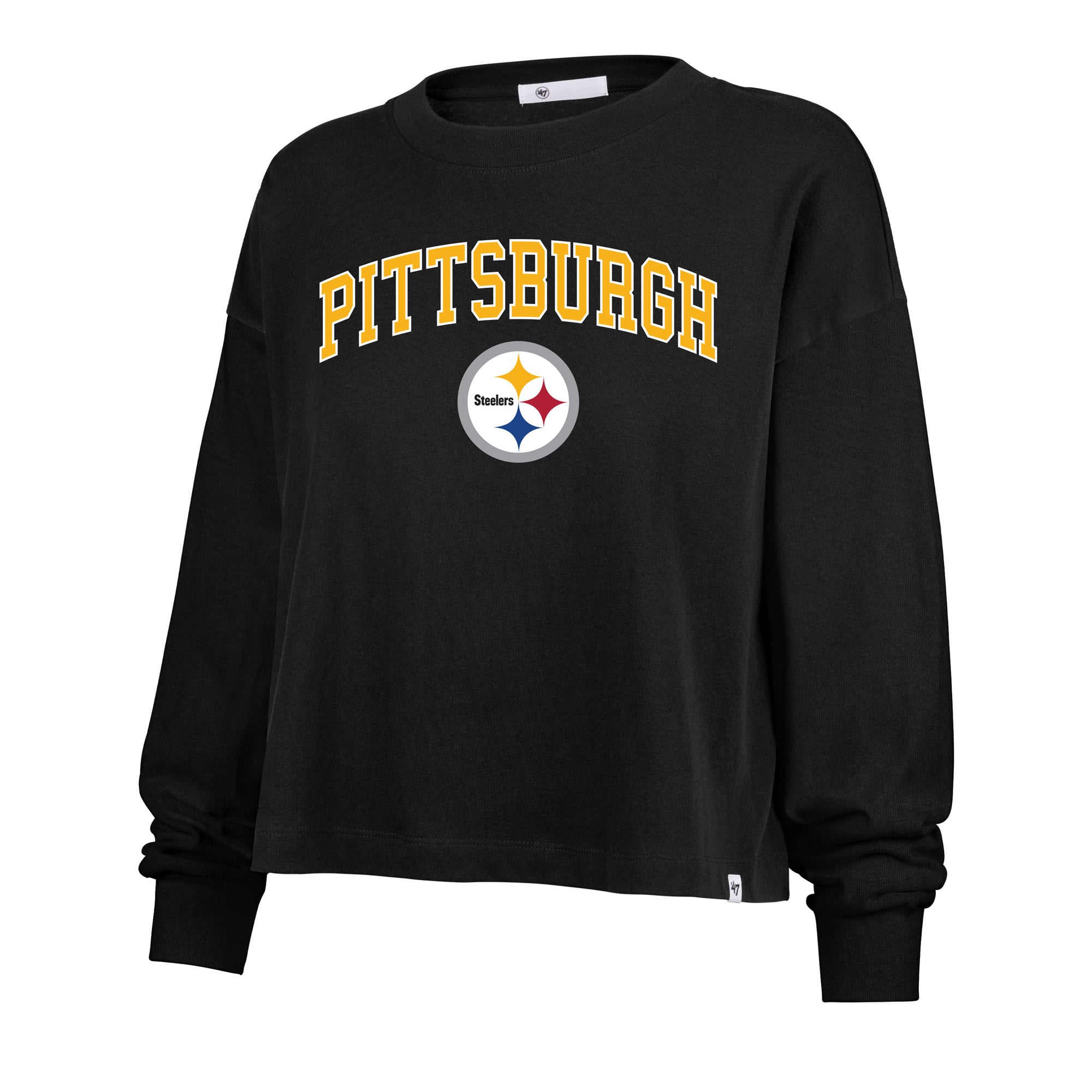 T-shirt de match Sydney Arch pour femme, noir, Pittsburgh Steelers, grande taille, numéro 47