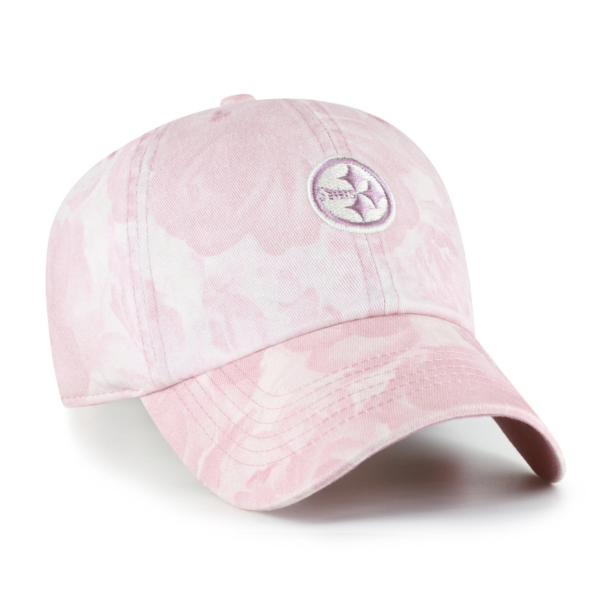 Casquette ajustable Pittsburgh Steelers Gardenia Clean Up rose n° 47 pour femmes