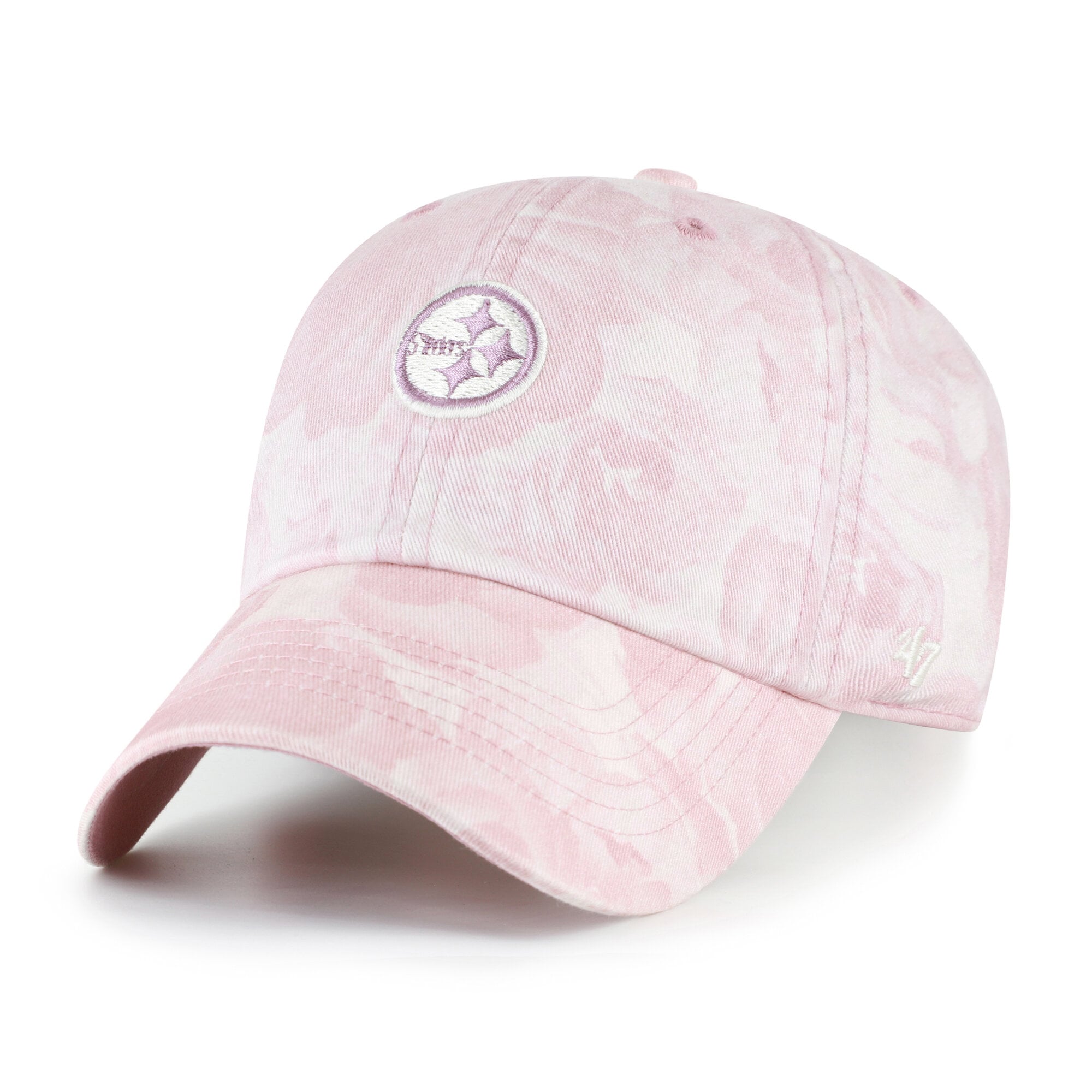 Casquette ajustable Pittsburgh Steelers Gardenia Clean Up rose n° 47 pour femmes