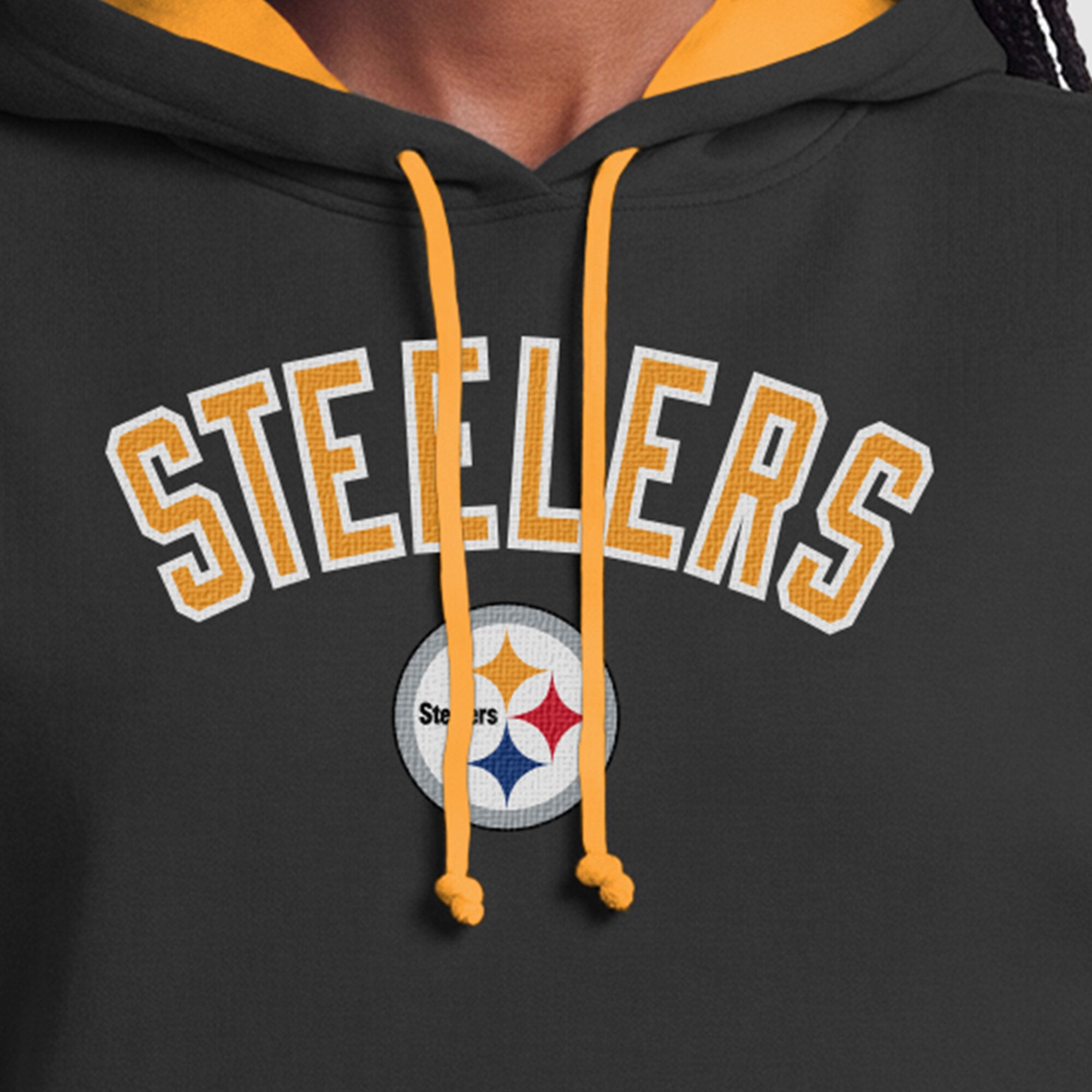 Women's Champion  Black/Gold Pittsburgh Steelers Contrast Liner Hoodie