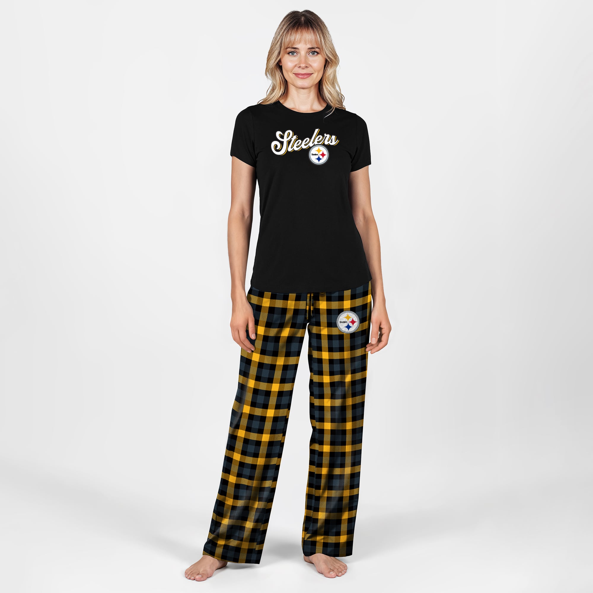 Women's Concepts Sport Black Pittsburgh Steelers Highland Sleep Set