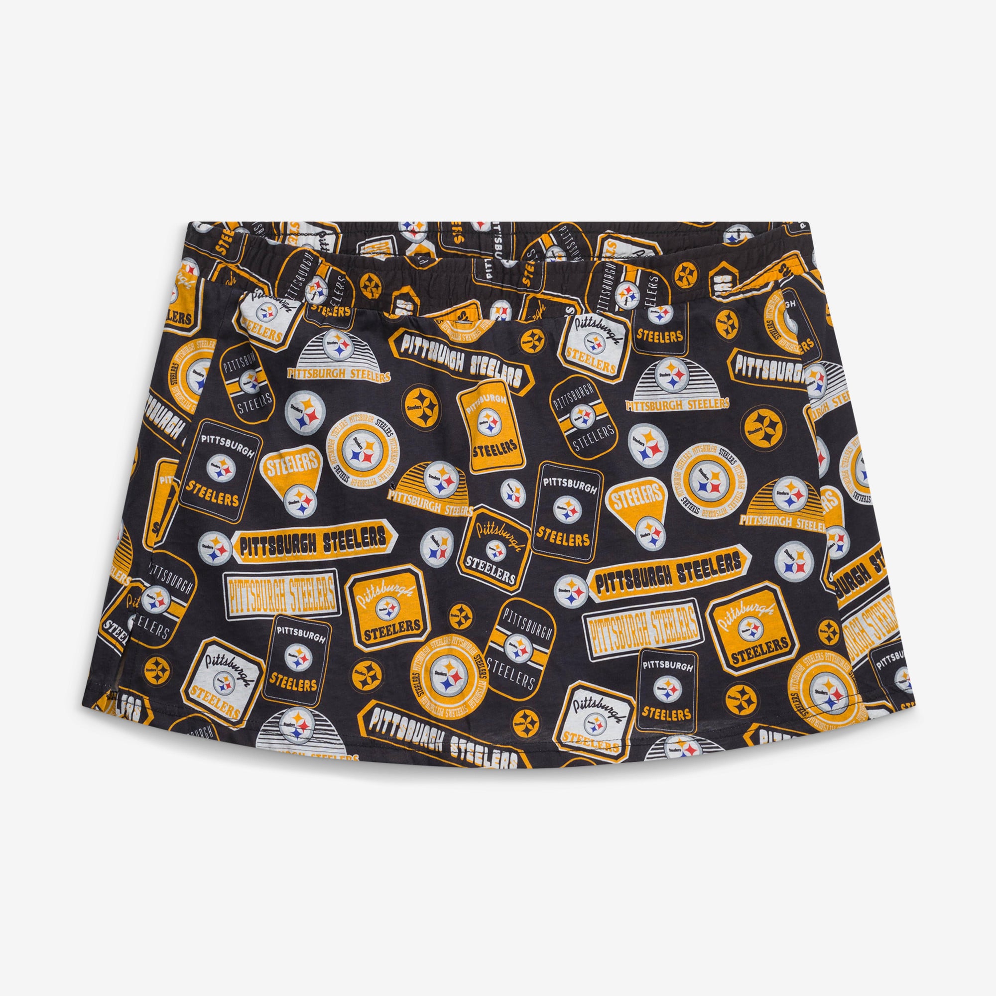 Women's Concepts Sport Black Pittsburgh Steelers Plus Grady Allover Print Sleep Skort