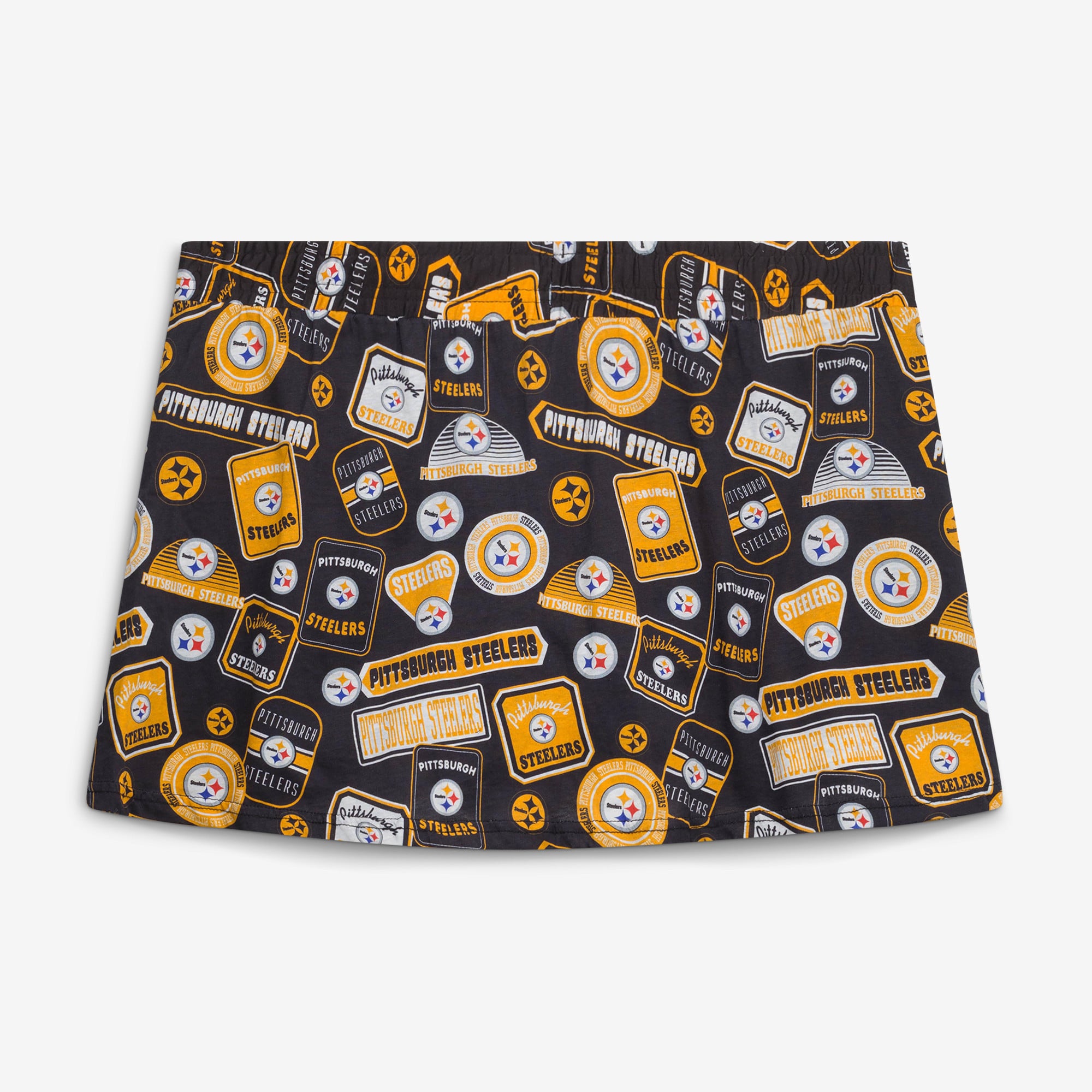 Women's Concepts Sport Black Pittsburgh Steelers Plus Grady Allover Print Sleep Skort