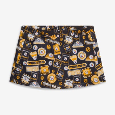 Pittsburgh Steelers Concepts Sport Women's Plus Size Grady Allover Print Sleep Skort - Black