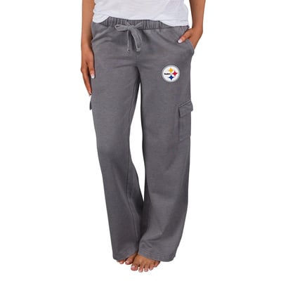 Pittsburgh Steelers Concepts Sport Women's Trackside Cargo Pants - Charcoal