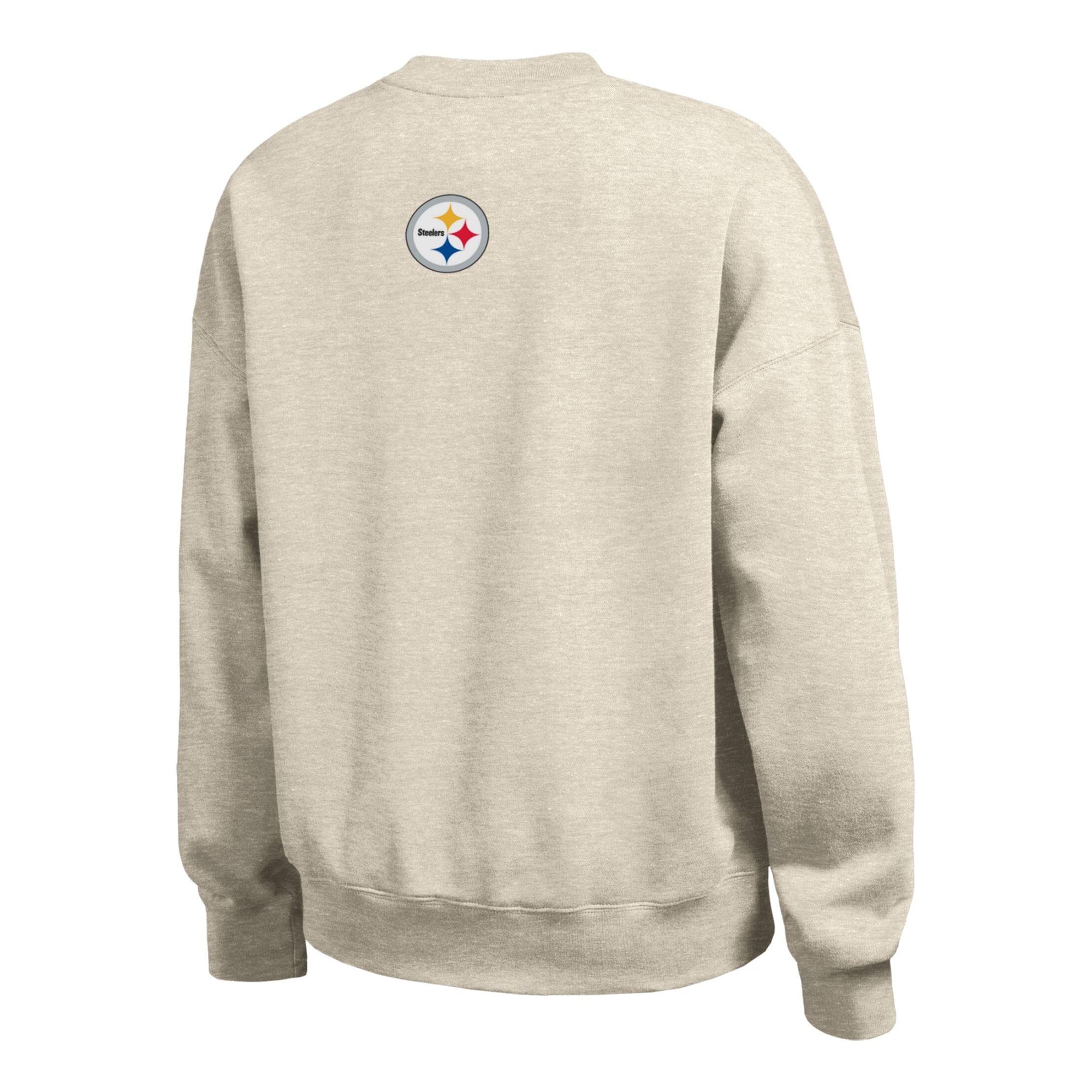 Sweat-shirt polaire ras du cou Disney x Champion Pittsburgh Steelers All-Star couleur avoine pour femme