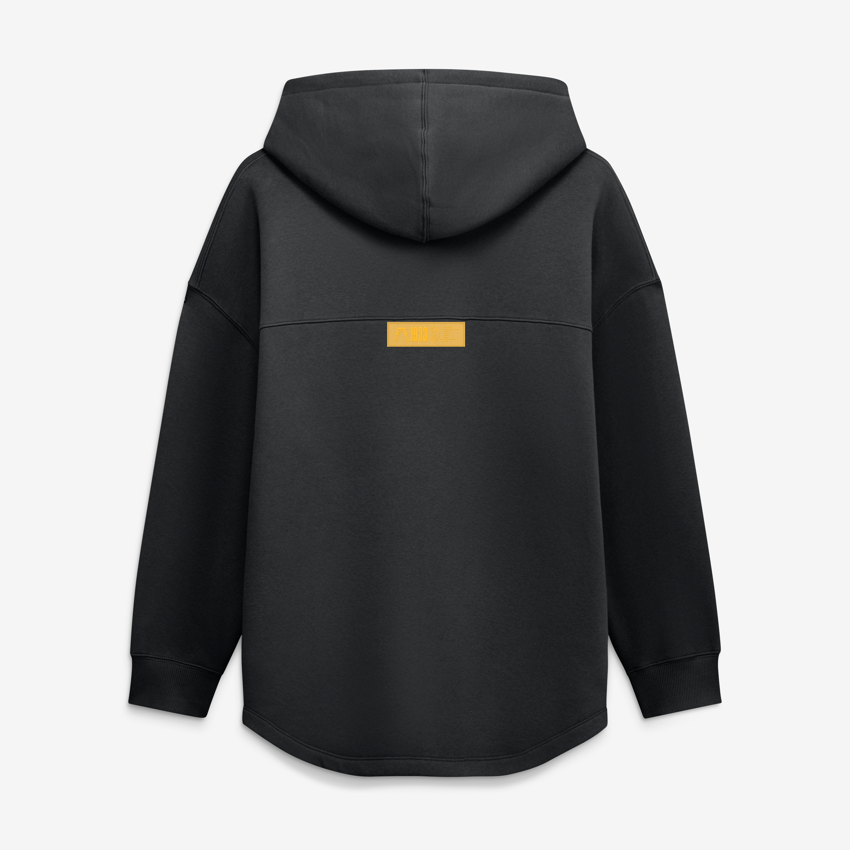 Sweat à capuche tunique oversize noir Pittsburgh Steelers pour femme (Fanatics)