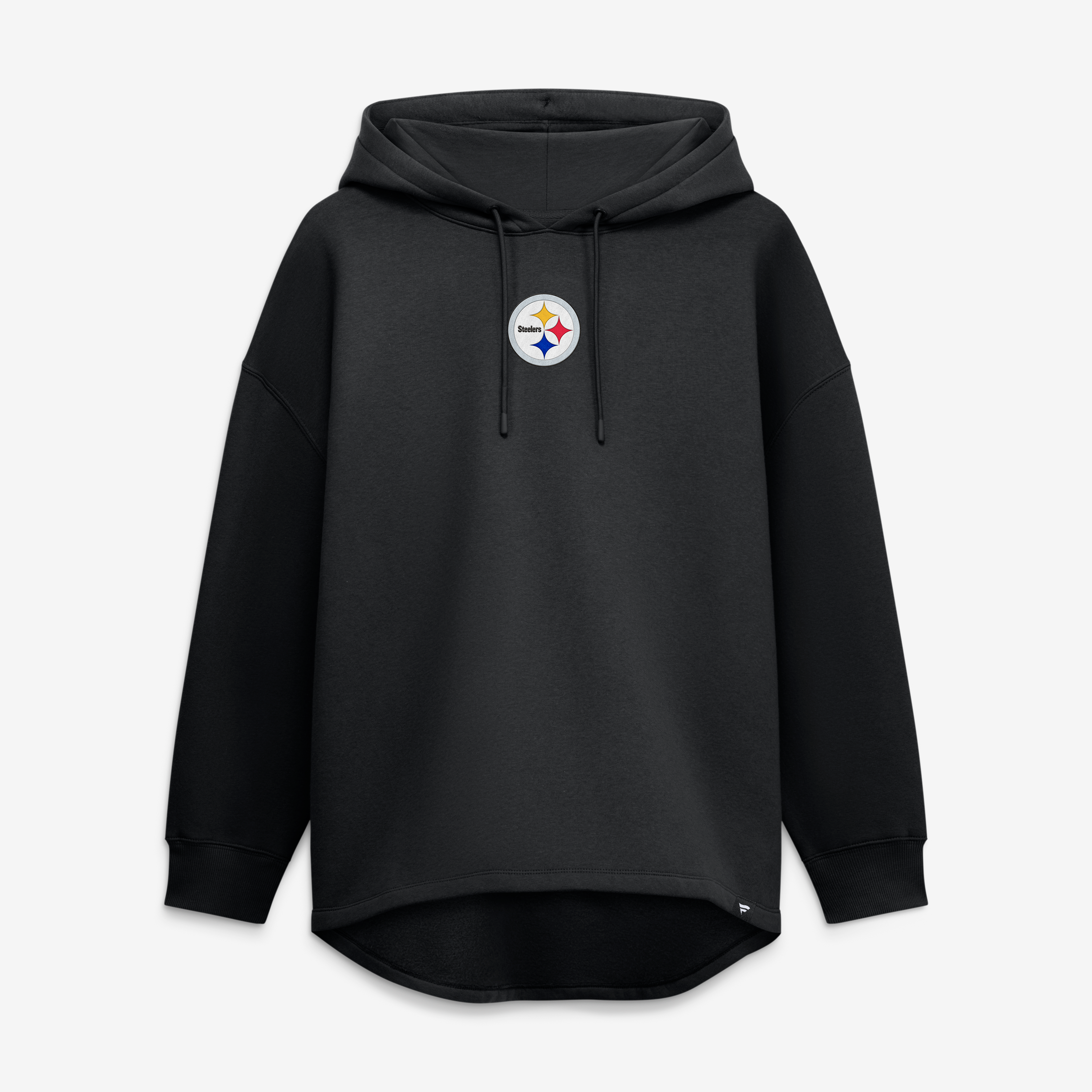 Sweat à capuche tunique oversize noir Pittsburgh Steelers pour femme (Fanatics)
