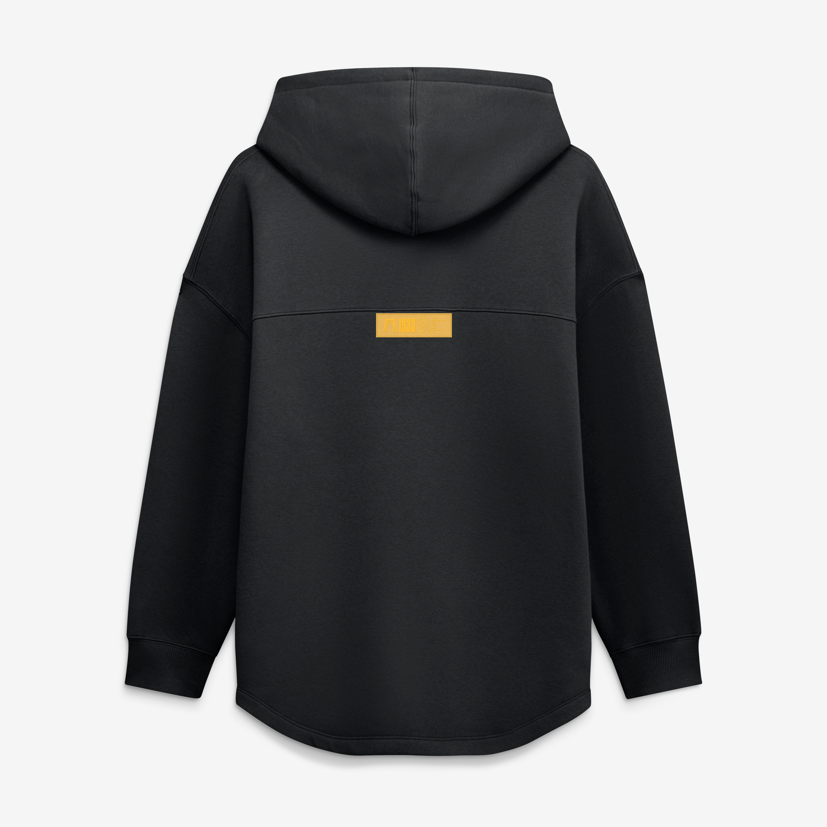 Sweat à capuche tunique oversize noir Pittsburgh Steelers pour femme (Fanatics)