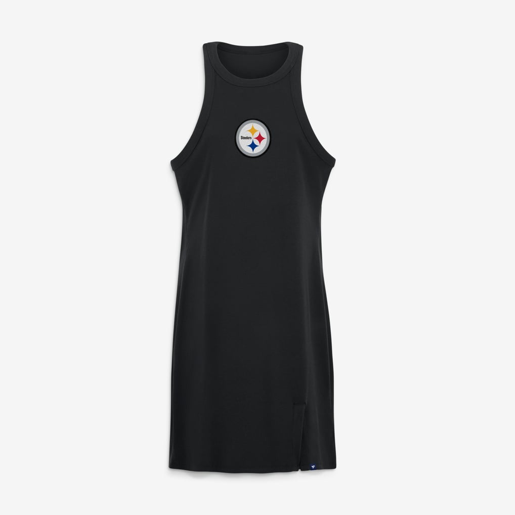 Women's Fanatics Black Pittsburgh Steelers Push Beyond Tri-Blend Ribbed Sleeveless Dress