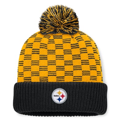  Pittsburgh Steelers Fanatics Women's Relic Cuffed Knit Hat with Pom - Black