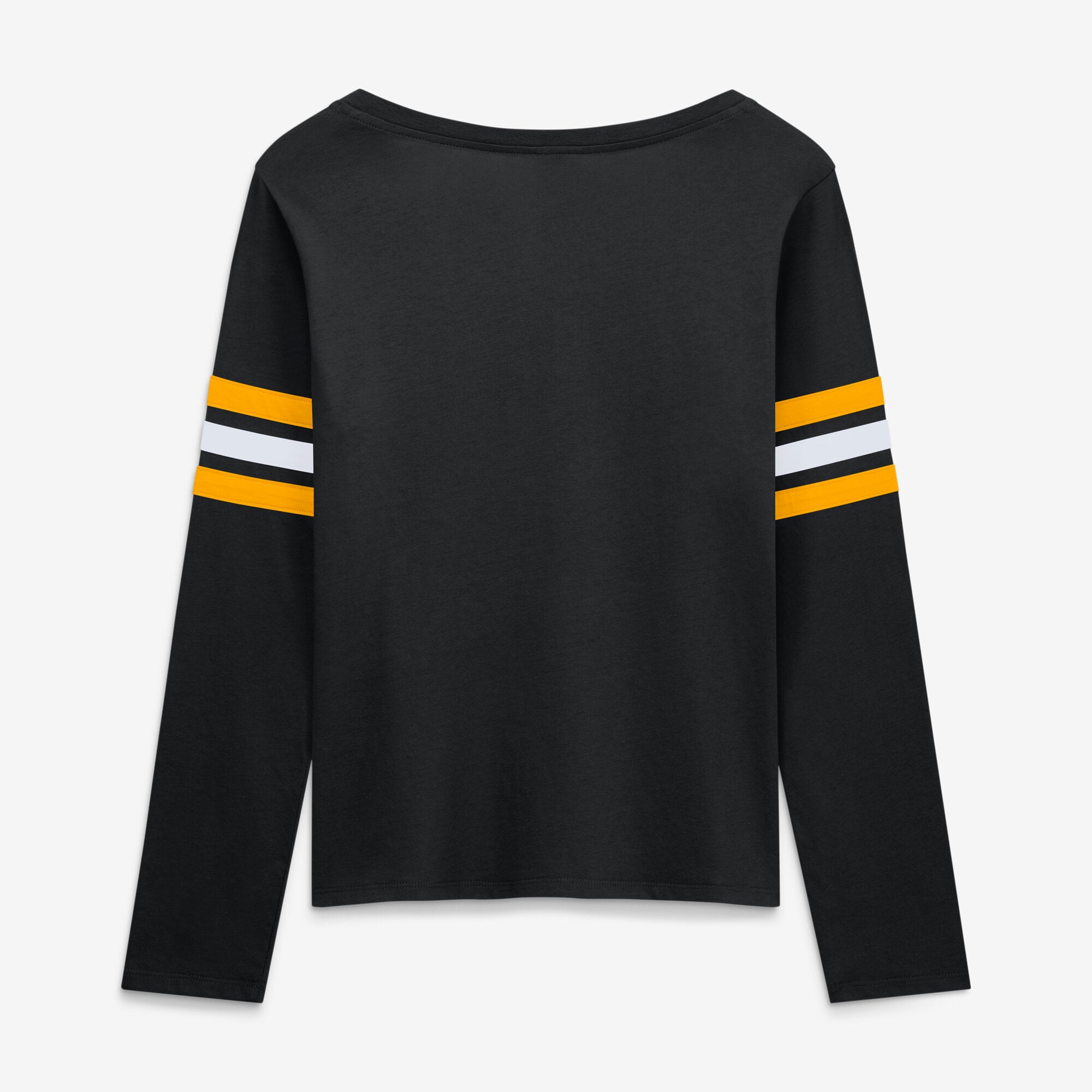 T-shirt à manches longues lacets Fanatics Black Pittsburgh Steelers pour femmes