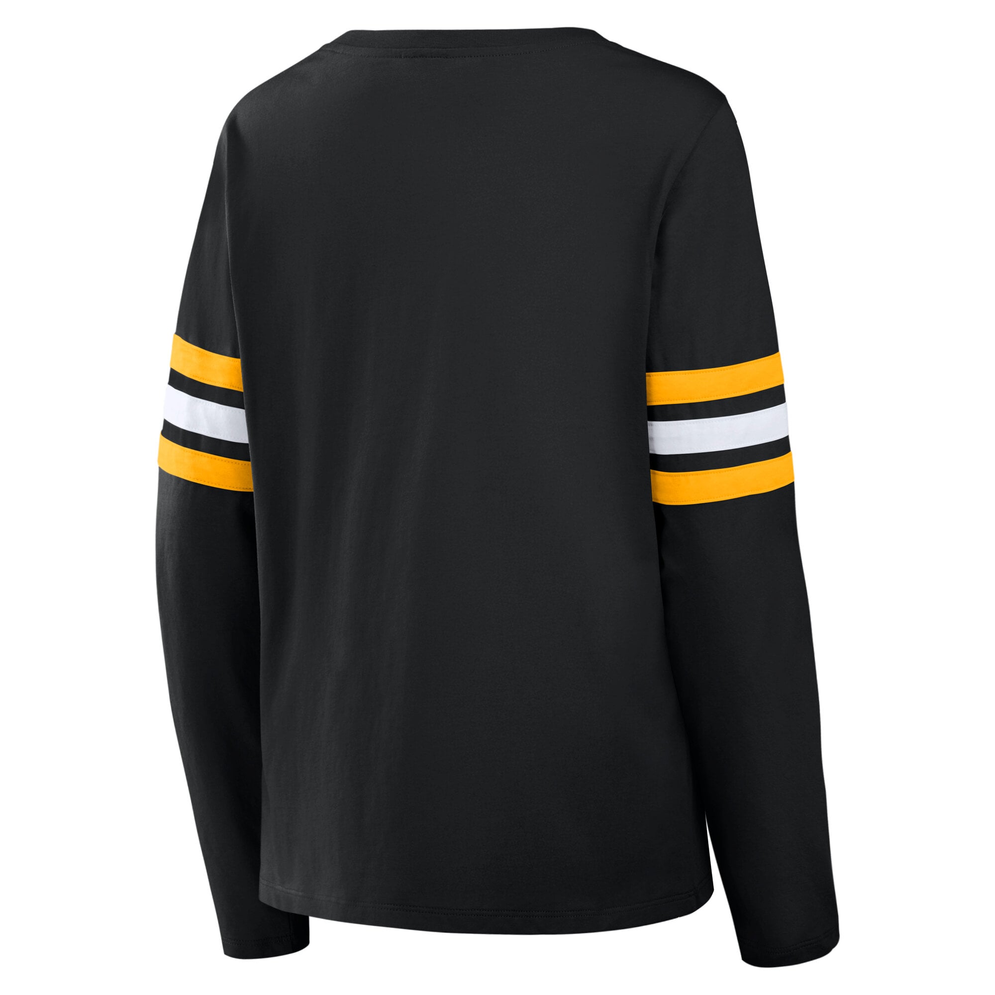 T-shirt à manches longues lacets Fanatics Black Pittsburgh Steelers pour femmes