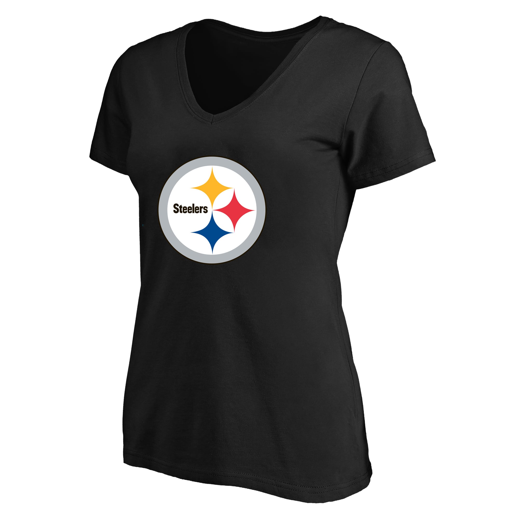 T-shirt à col en V noir Fanatics T.J. Watt Pittsburgh Steelers pour femmes, grandes tailles, nom et numéro