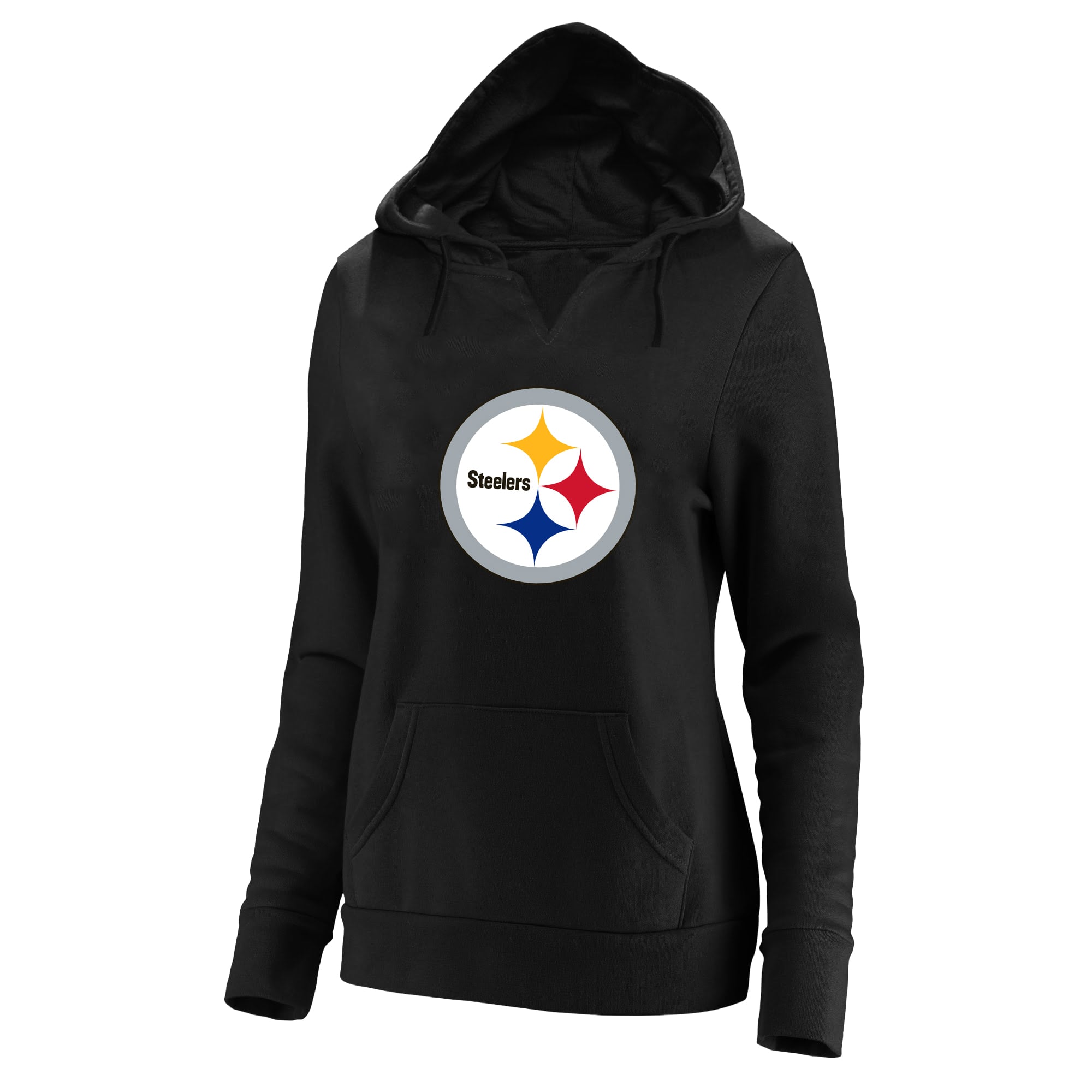Women's Fanatics T.J. Watt Black Pittsburgh Steelers Plus Player Name & Number Notch Neck Hoodie