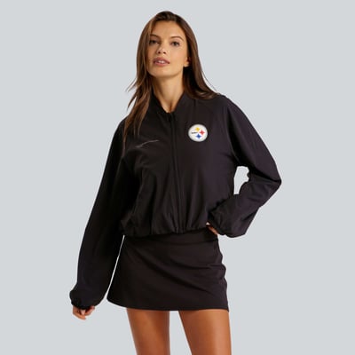  Pittsburgh Steelers lululemon Women's  Breezily Full-Zip Bomber Jacket - Black