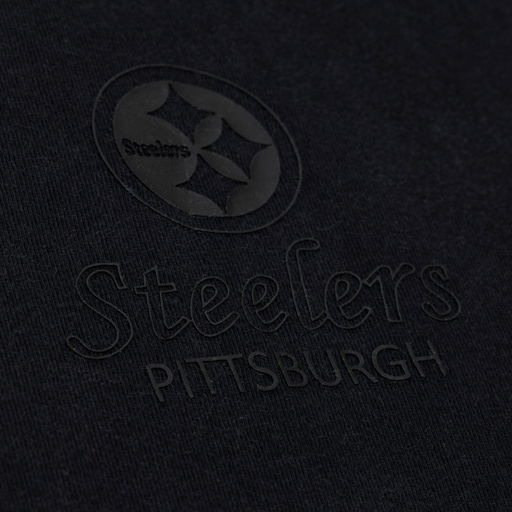 Women's Mitchell & Ness Pittsburgh Steelers Core Essentials Micro Logo Boxy Crop T-Shirt