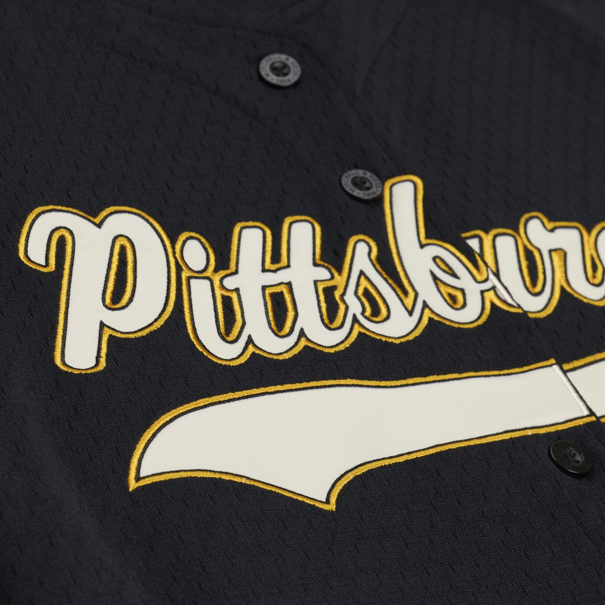 Maillot de baseball rétro Roots noir Mitchell & Ness Pittsburgh Steelers pour femmes
