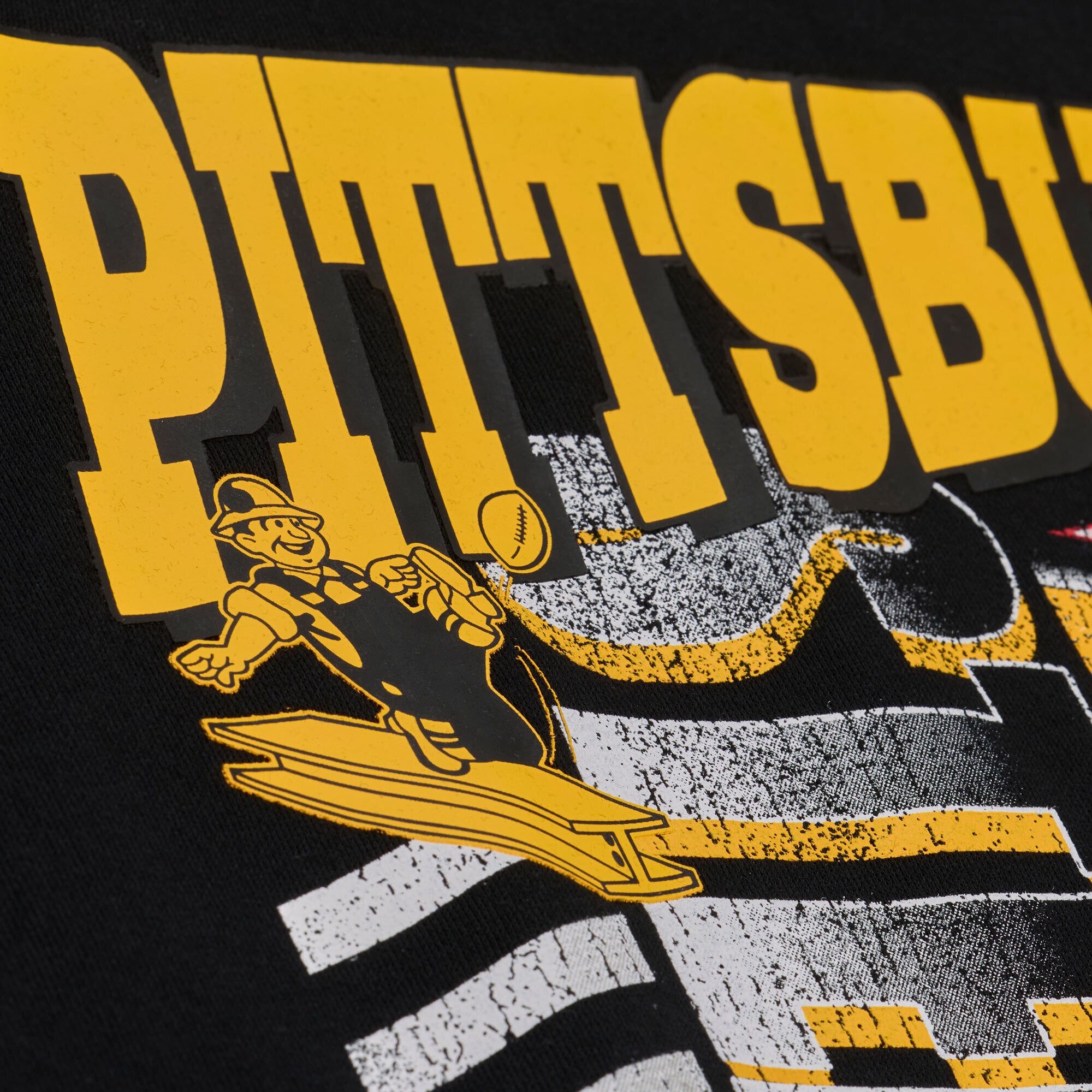 Sweat-shirt à col rond Mitchell & Ness noir Pittsburgh Steelers pour femme