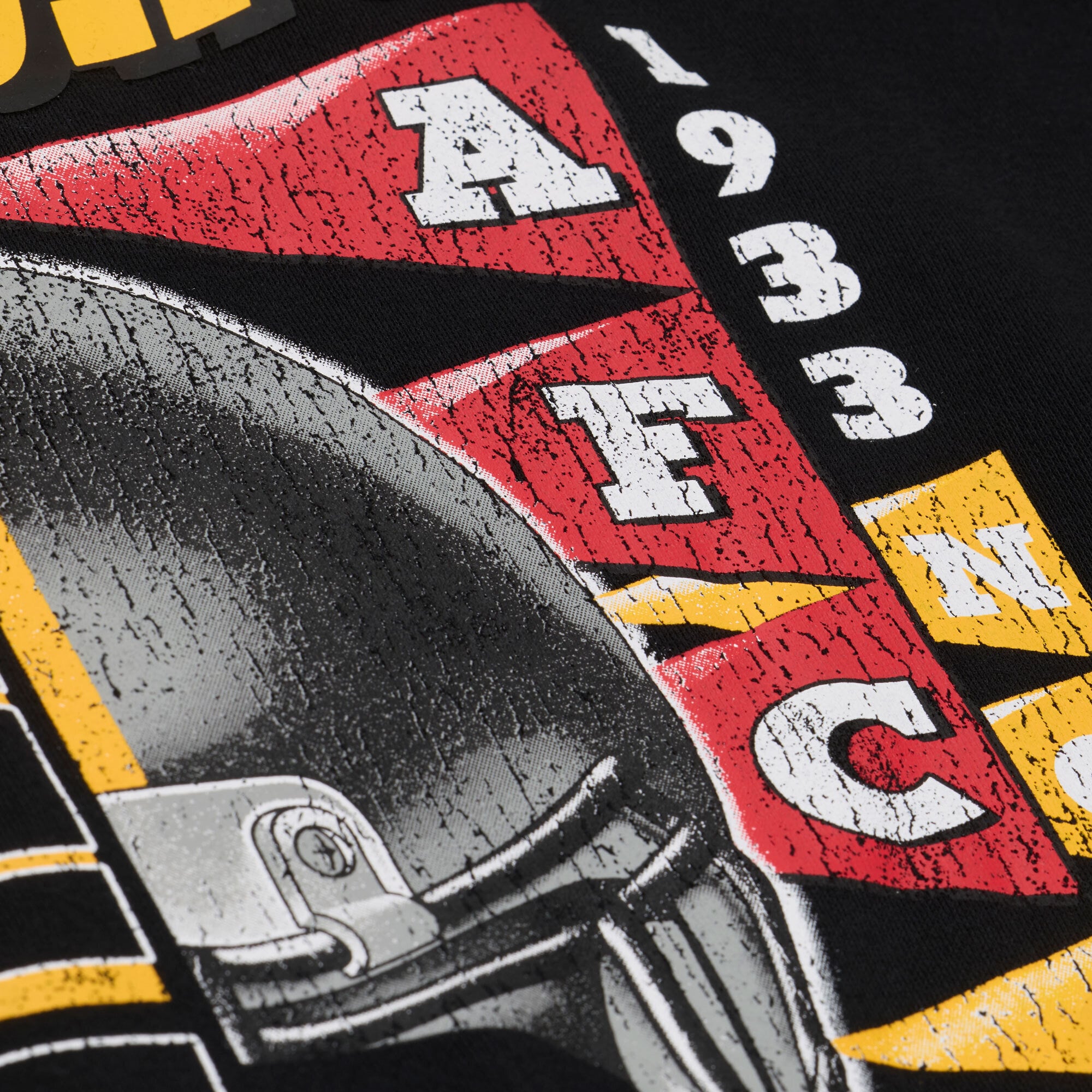 Sweat-shirt à col rond Mitchell & Ness noir Pittsburgh Steelers pour femme