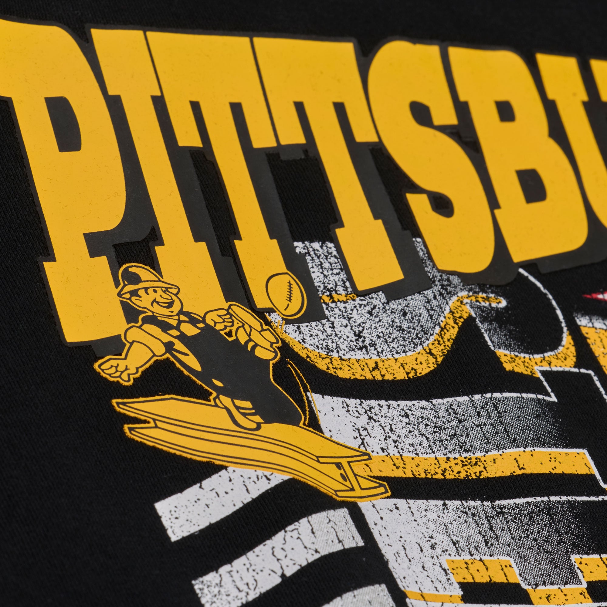 Women's Mitchell & Ness  Black Pittsburgh Steelers Street Graphic Crewneck Sweatshirt