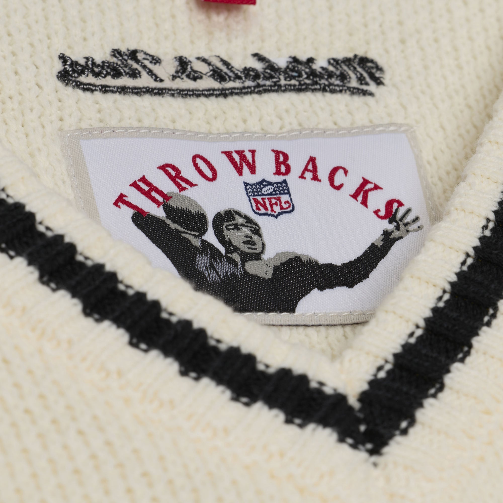 Women's Mitchell & Ness Cream Pittsburgh Steelers Retro Roots V-Neck Sweater Vest