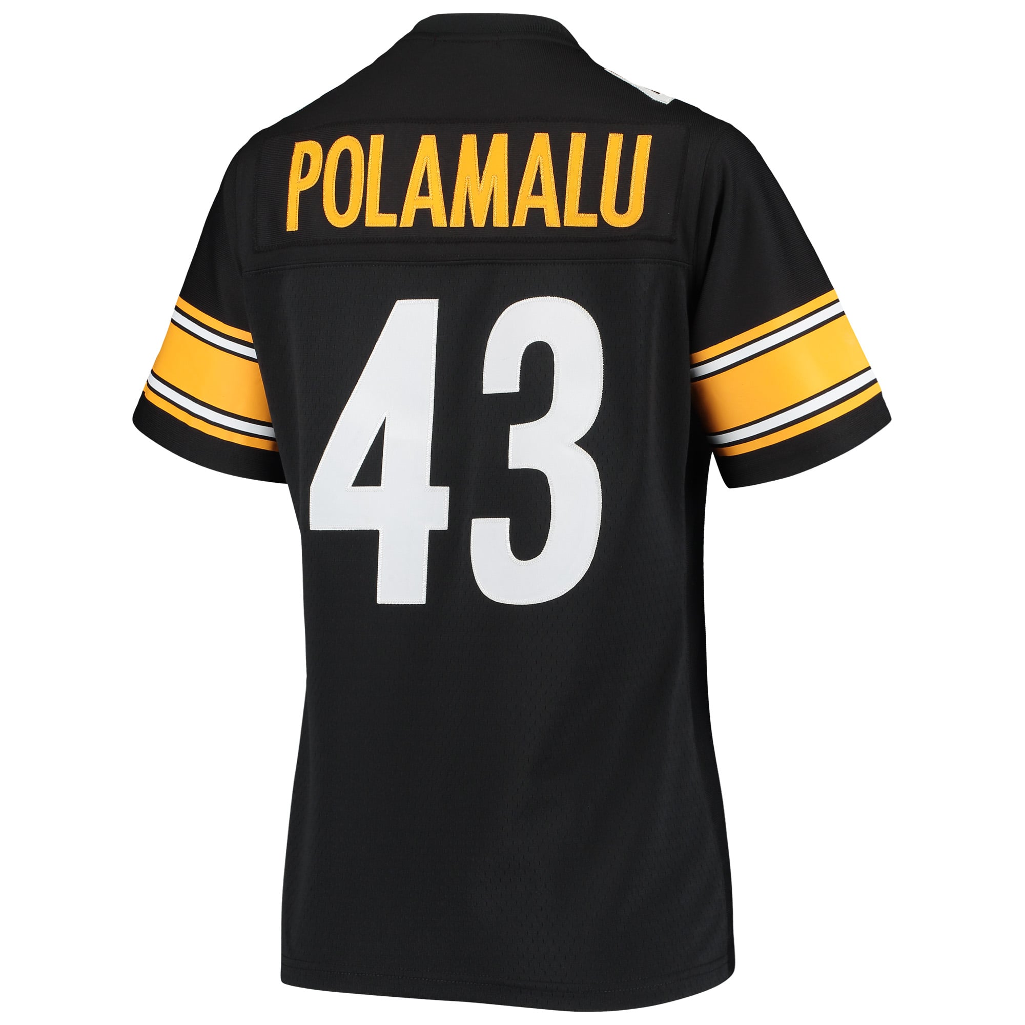 Women's Mitchell & Ness Troy Polamalu Black Pittsburgh Steelers Legacy Replica Team Jersey