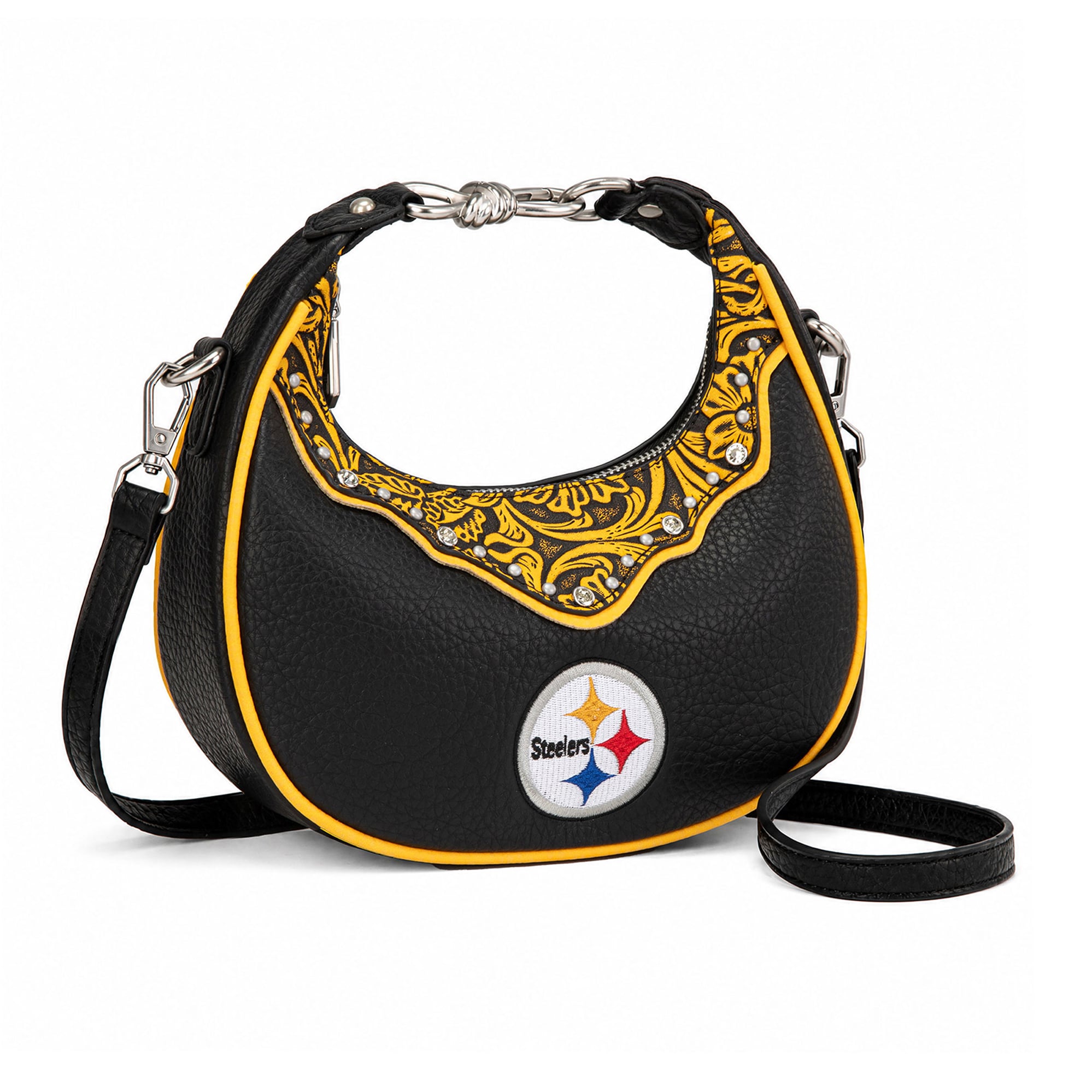 Sac à bandoulière Montana West Pittsburgh Steelers Crescent pour femme