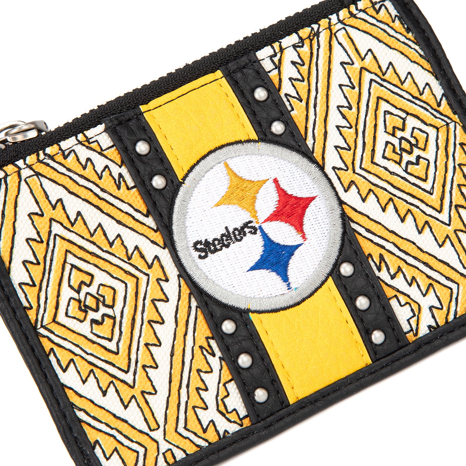 Portefeuille et bracelet porte-clés football américain Montana West Pittsburgh Steelers pour femme