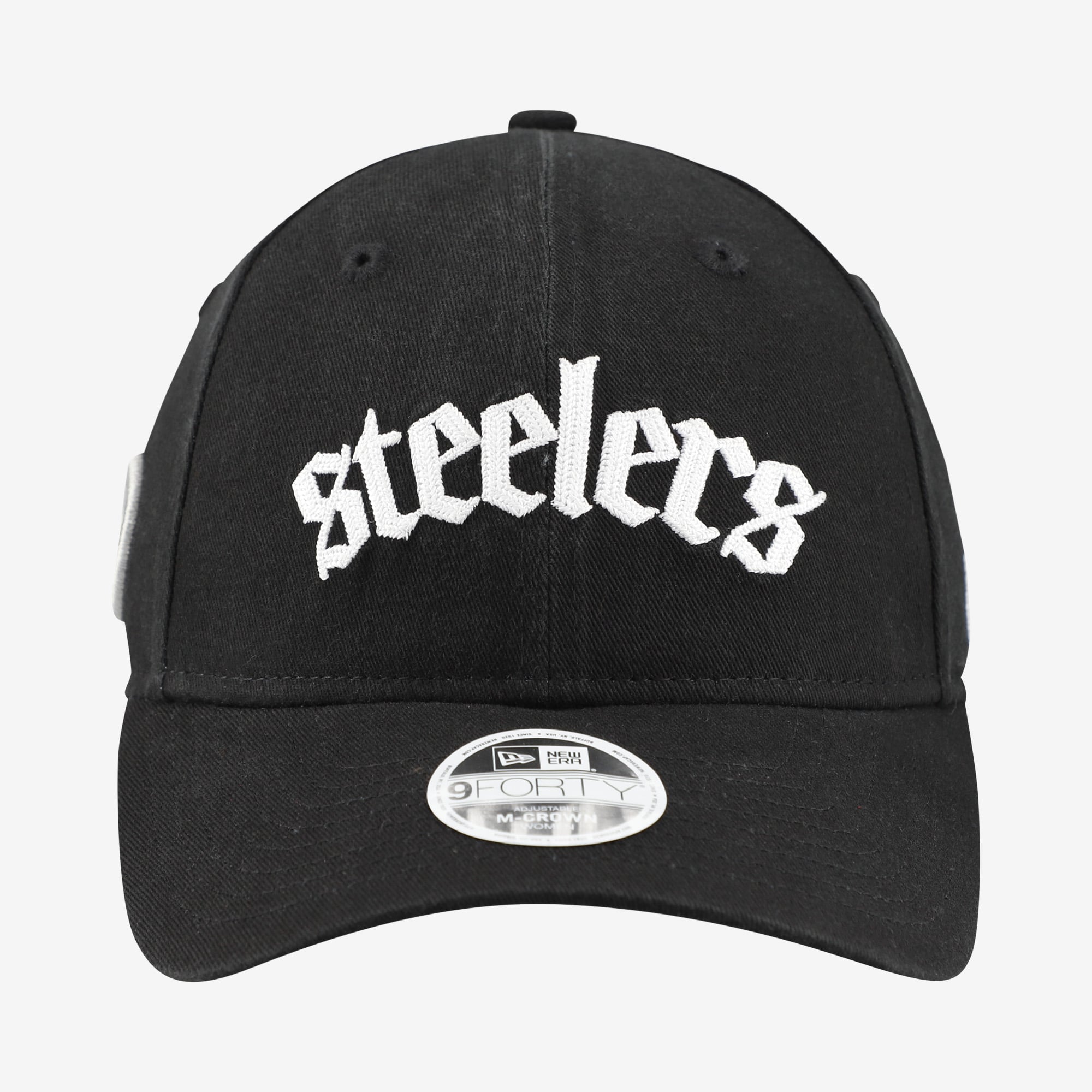 Casquette ajustable New Era noire Pittsburgh Steelers 9FORTY M-Crown pour femme