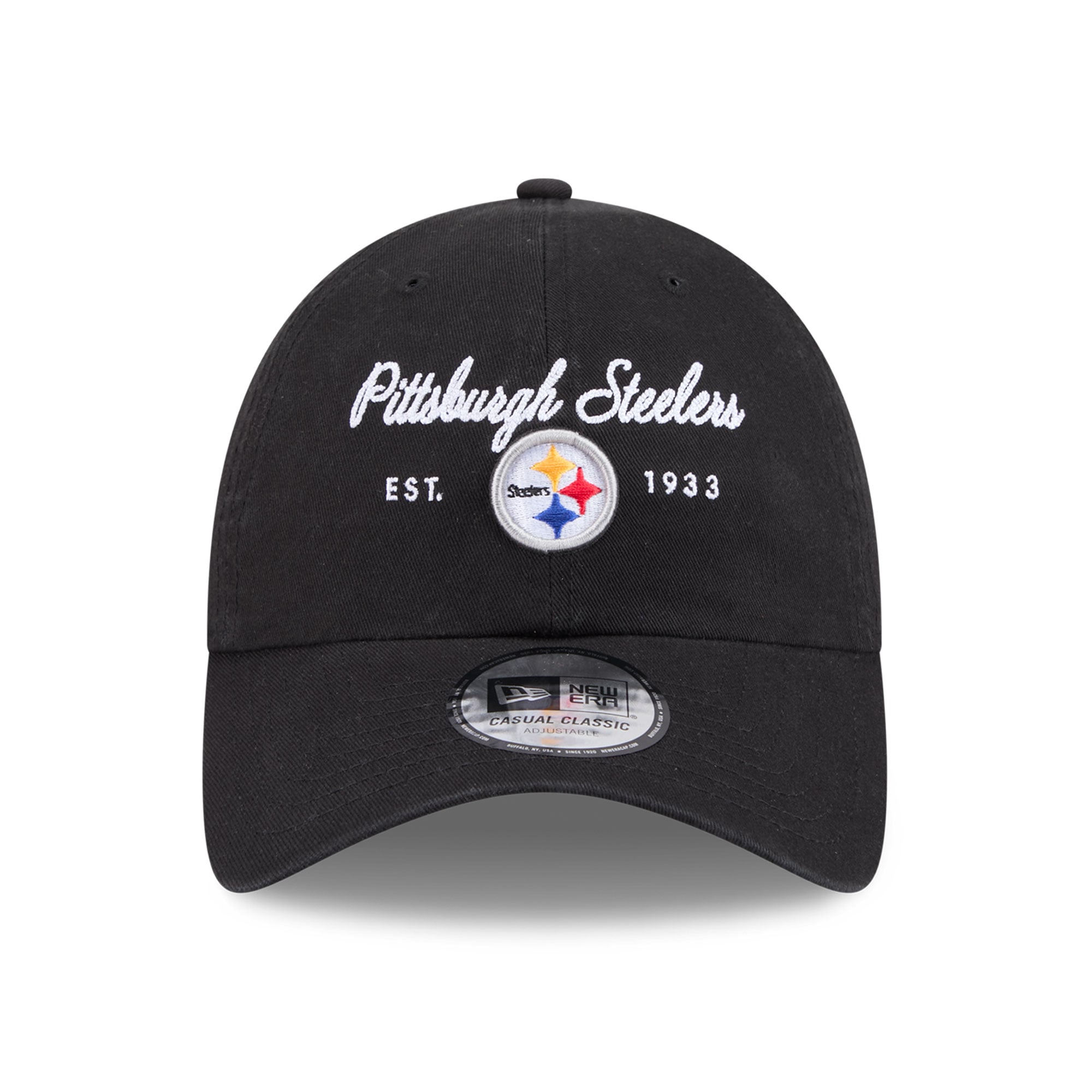 Women's New Era Black Pittsburgh Steelers Script Casual Classic Adjustable Hat