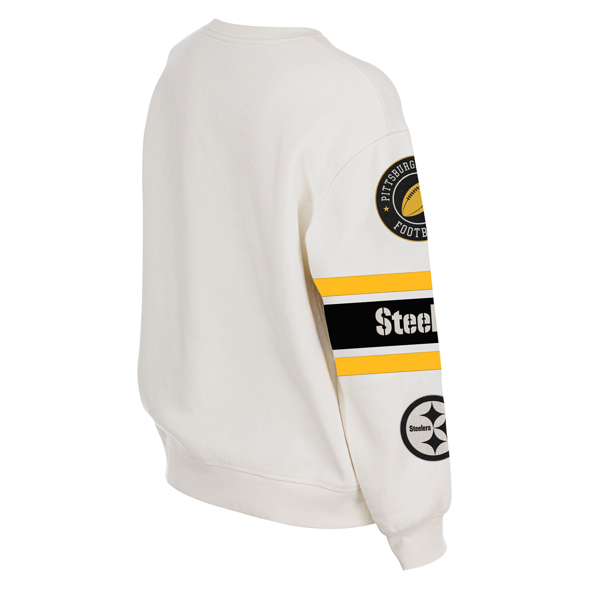 Sweat-shirt ras du cou New Era crème Pittsburgh Steelers pour femme