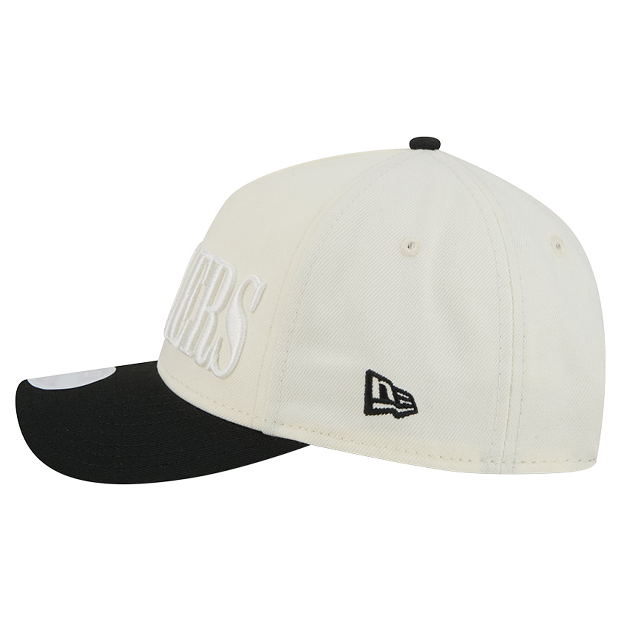 Women's New Era Cream/Black Pittsburgh Steelers Tonal A-Frame 9FORTY Adjustable Hat
