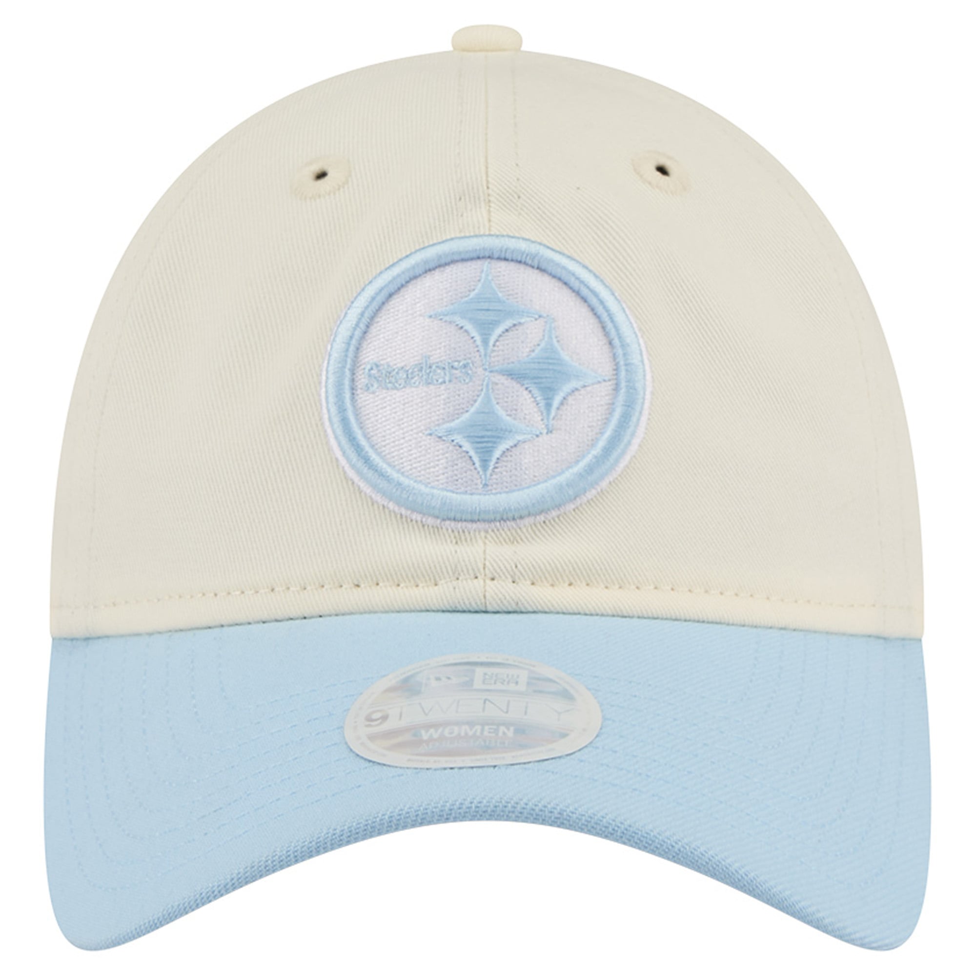 Casquette ajustable New Era crème/bleu côtier Pittsburgh Steelers 9TWENTY pour femme