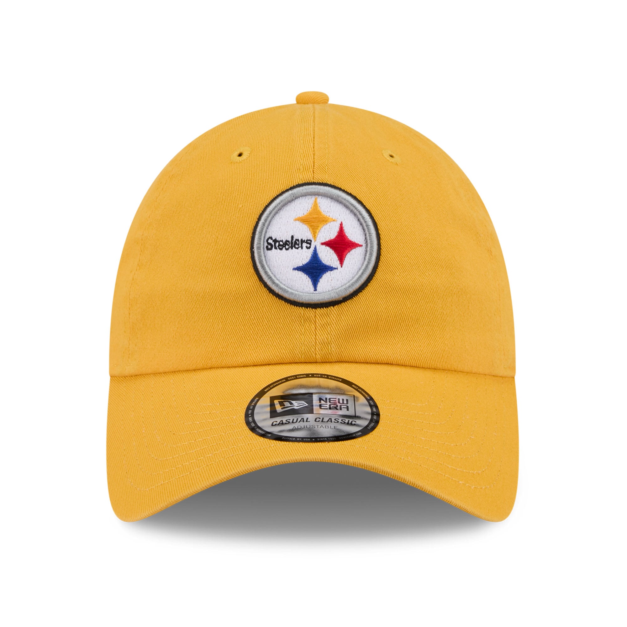 Casquette New Era dorée Pittsburgh Steelers pour femme, style rétro, classique et ajustable