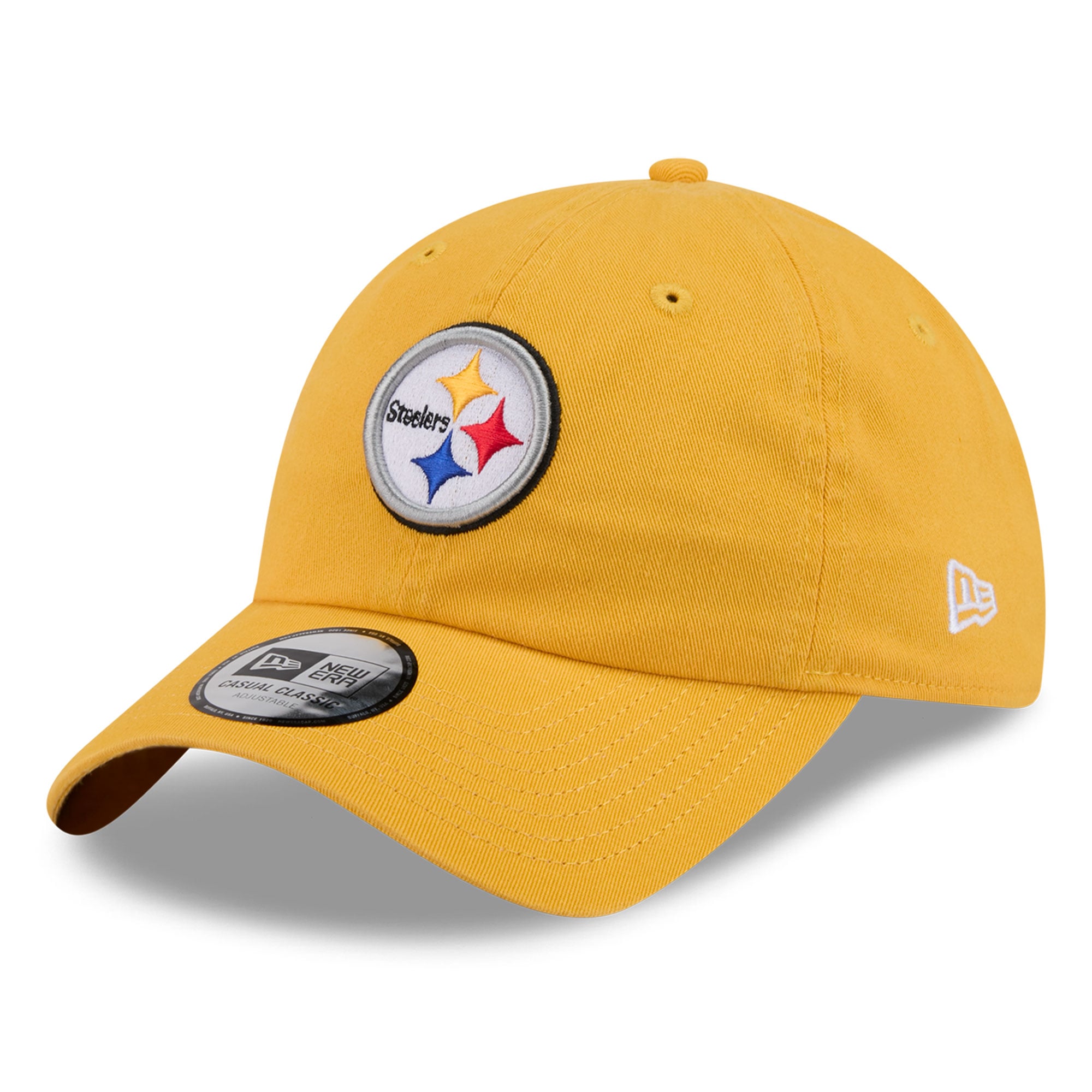 Casquette New Era dorée Pittsburgh Steelers pour femme, style rétro, classique et ajustable