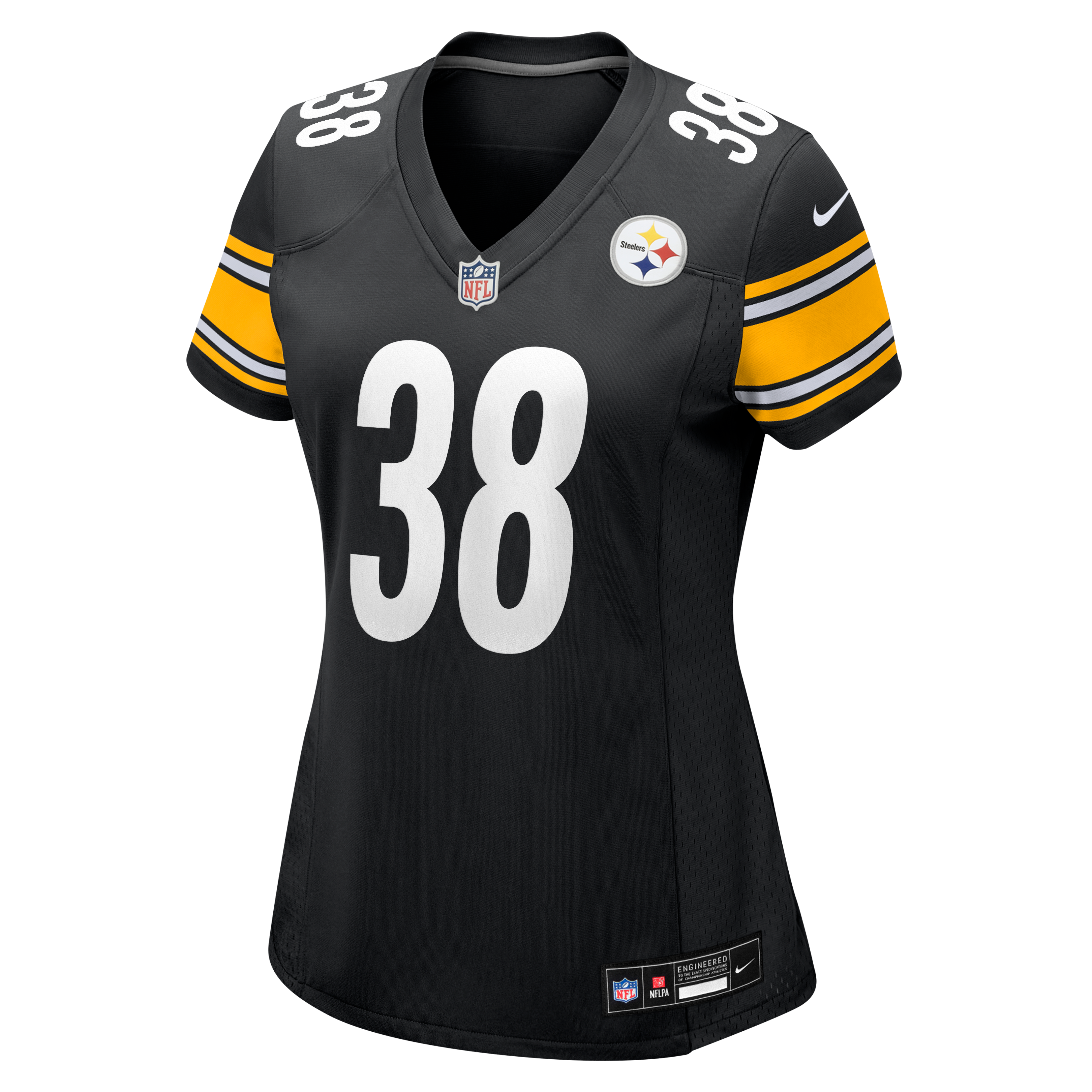 Maillot de match Nike Bishop Fitzgerald noir pour femme, équipe des Steelers Pittsburgh