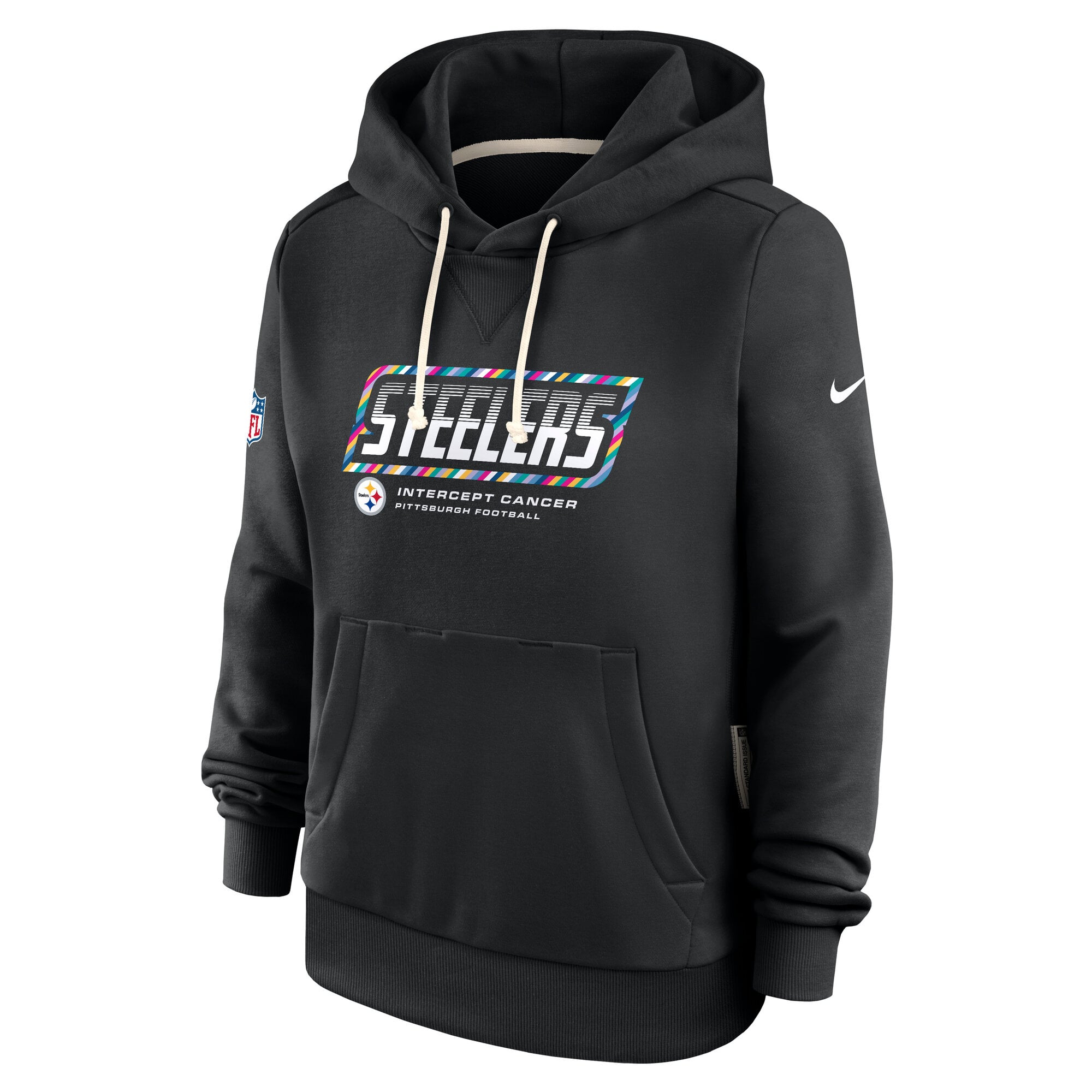 Women's Nike  Black Pittsburgh Steelers 2026 NFL Crucial Catch Sideline Standard Issue Dri-FIT Pullover Hoodie