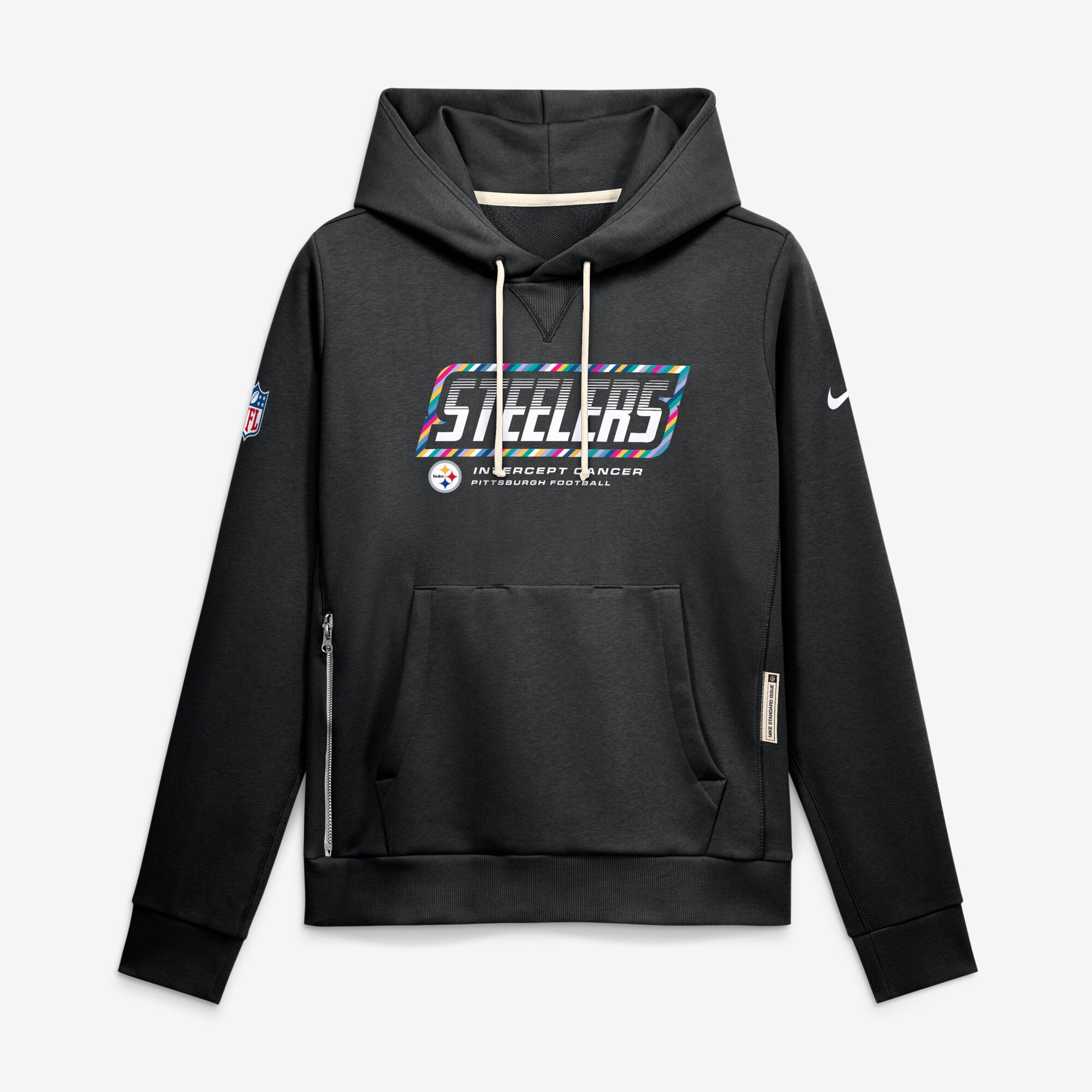 Women's Nike Black Pittsburgh Steelers 2026 NFL Crucial Catch Sideline Standard Issue Dri-FIT Pullover Hoodie