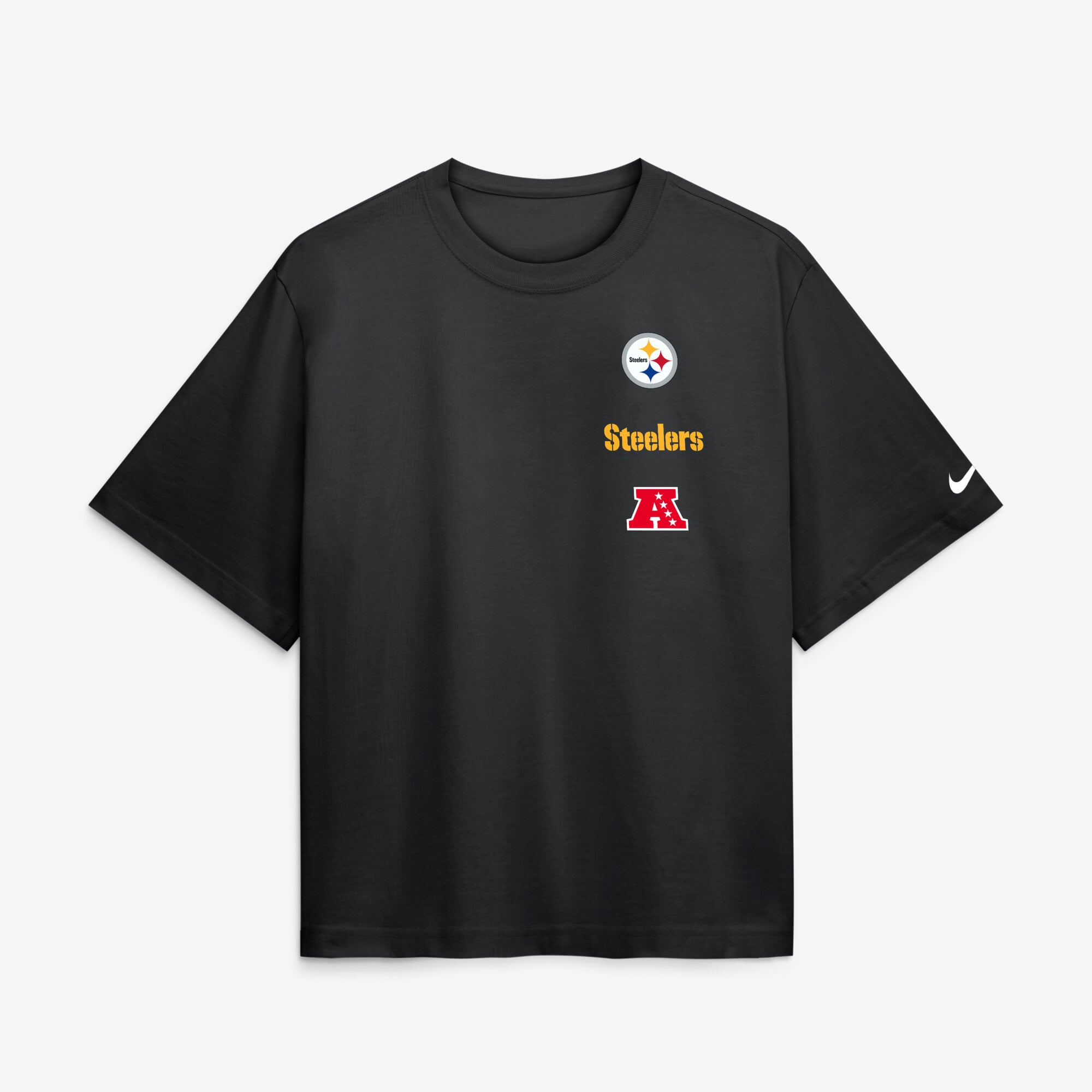 Women's Nike Black Pittsburgh Steelers Boxy T-Shirt