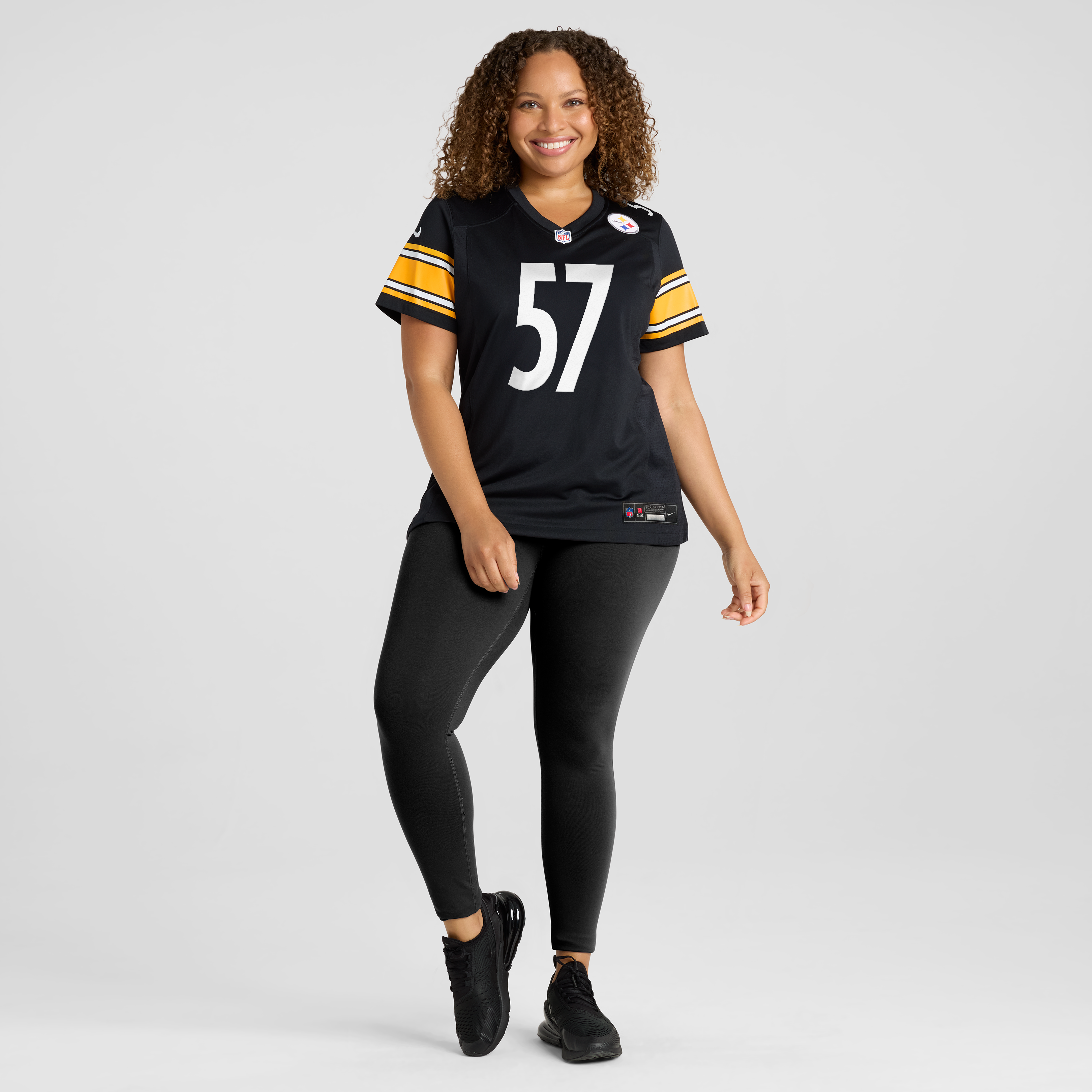 Maillot de match Nike Bradyn Swinson noir des Steelers Pittsburgh pour femmes