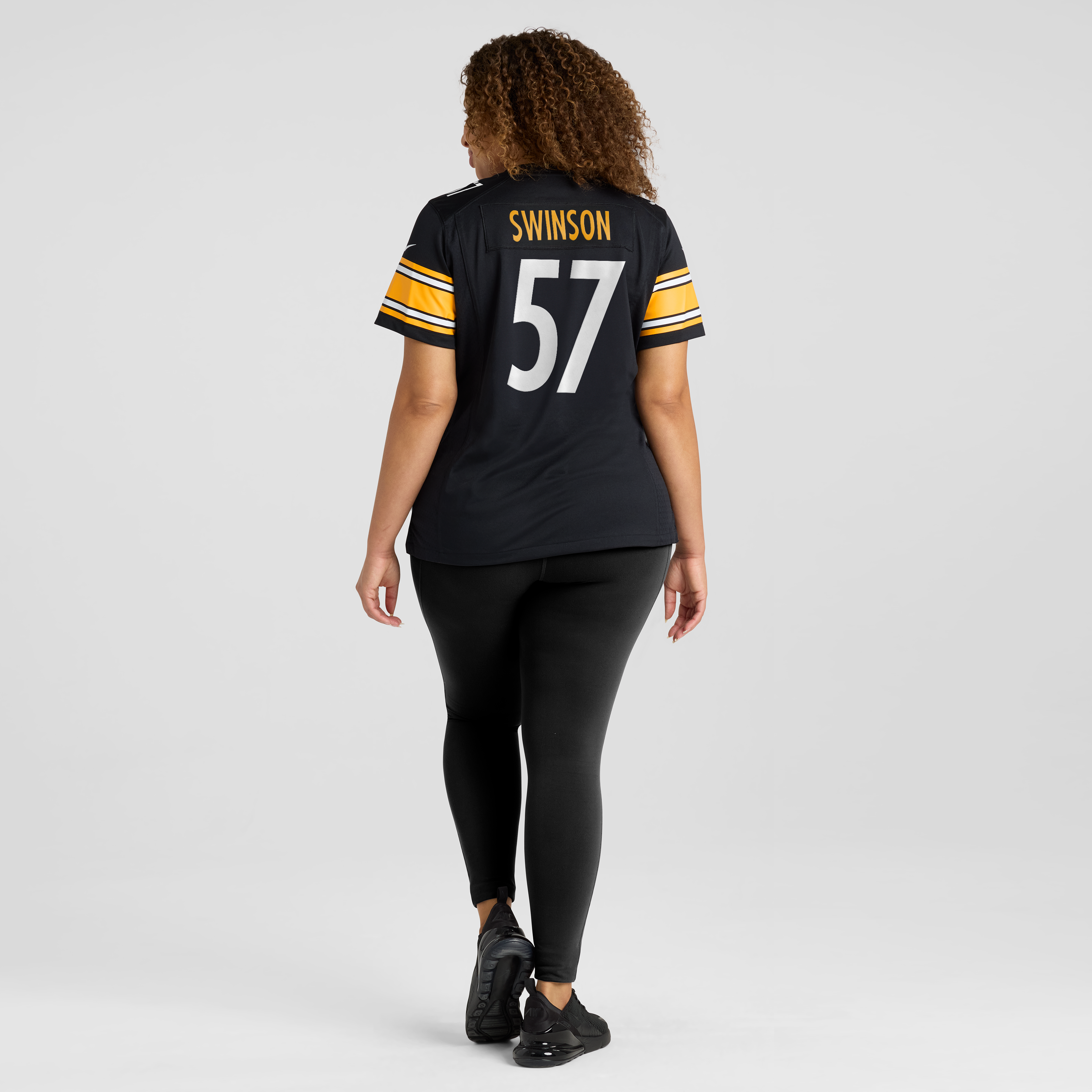 Maillot de match Nike Bradyn Swinson noir des Steelers Pittsburgh pour femmes