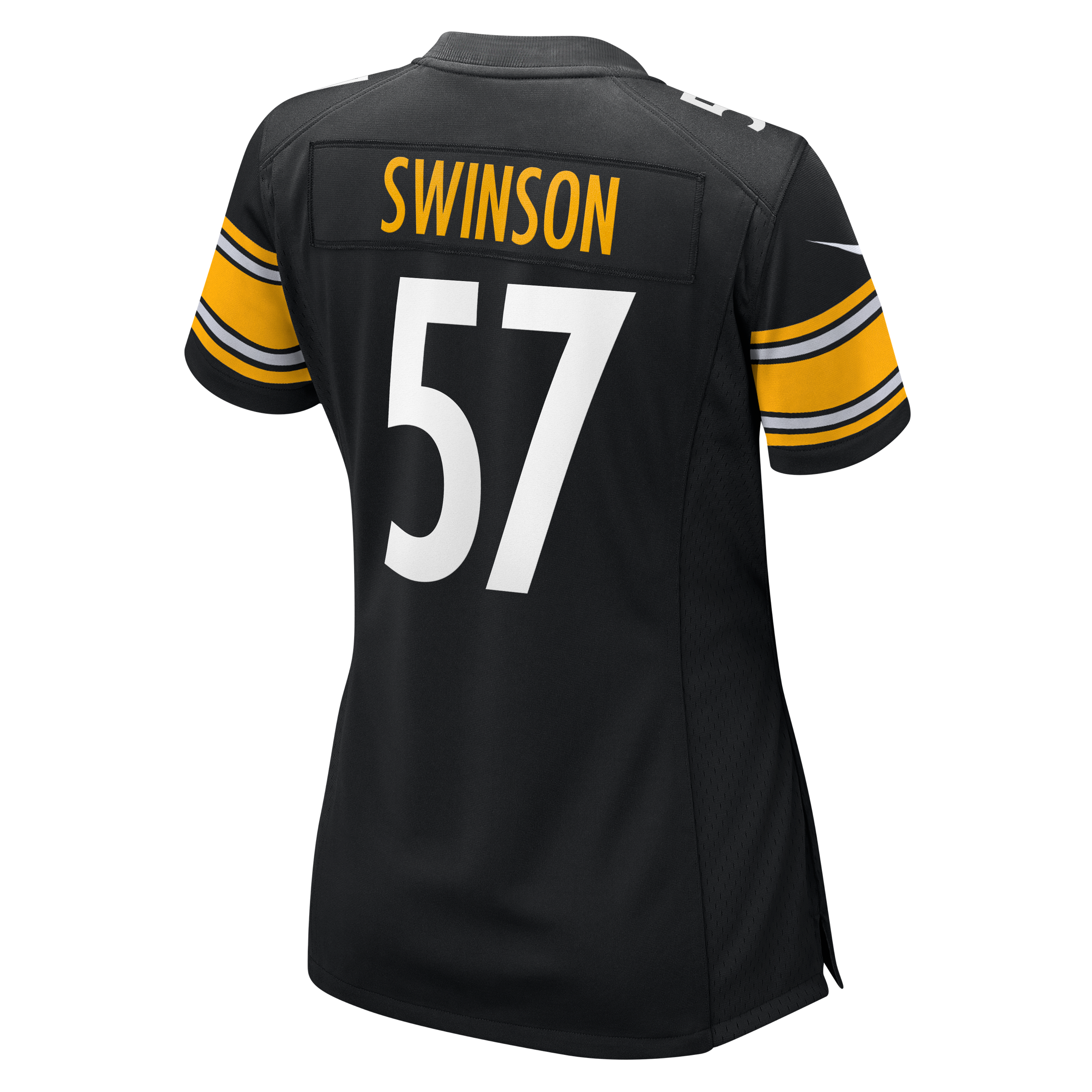 Maillot de match Nike Bradyn Swinson noir des Steelers Pittsburgh pour femmes